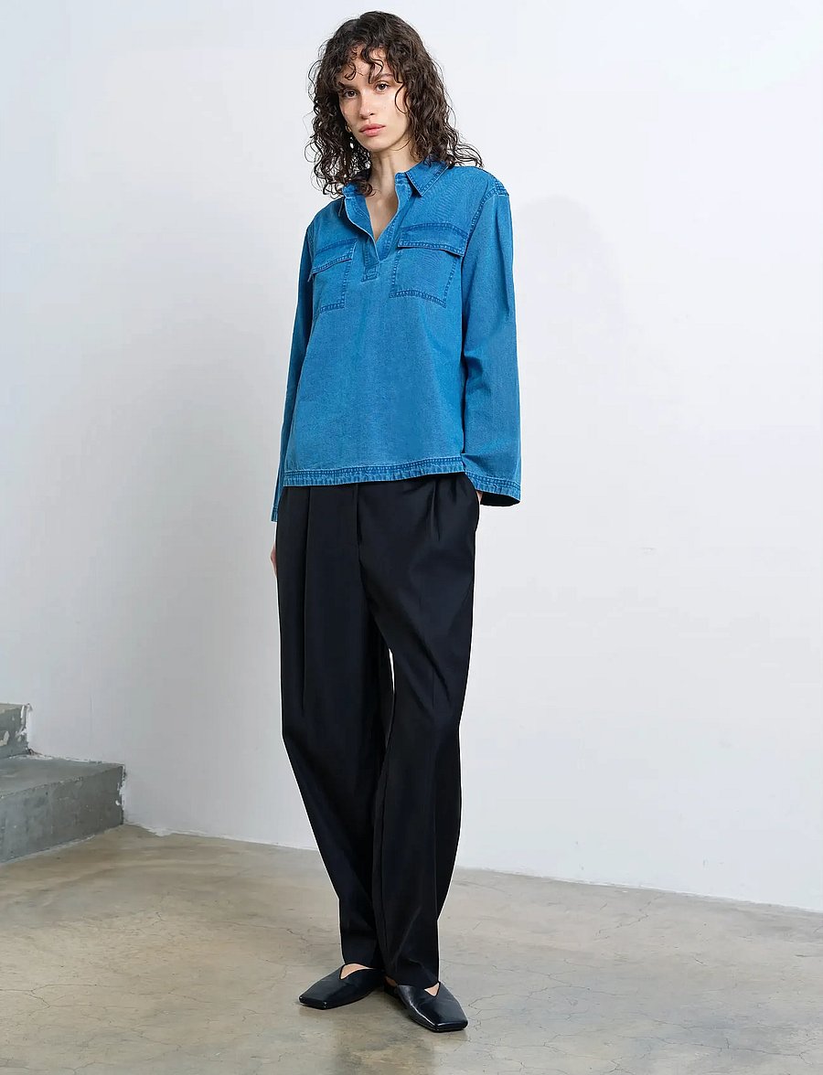 French Connection - ZAVES CHAMBRAY POCKET SHIRT - denimskjorter - medium bleach wash - 2
