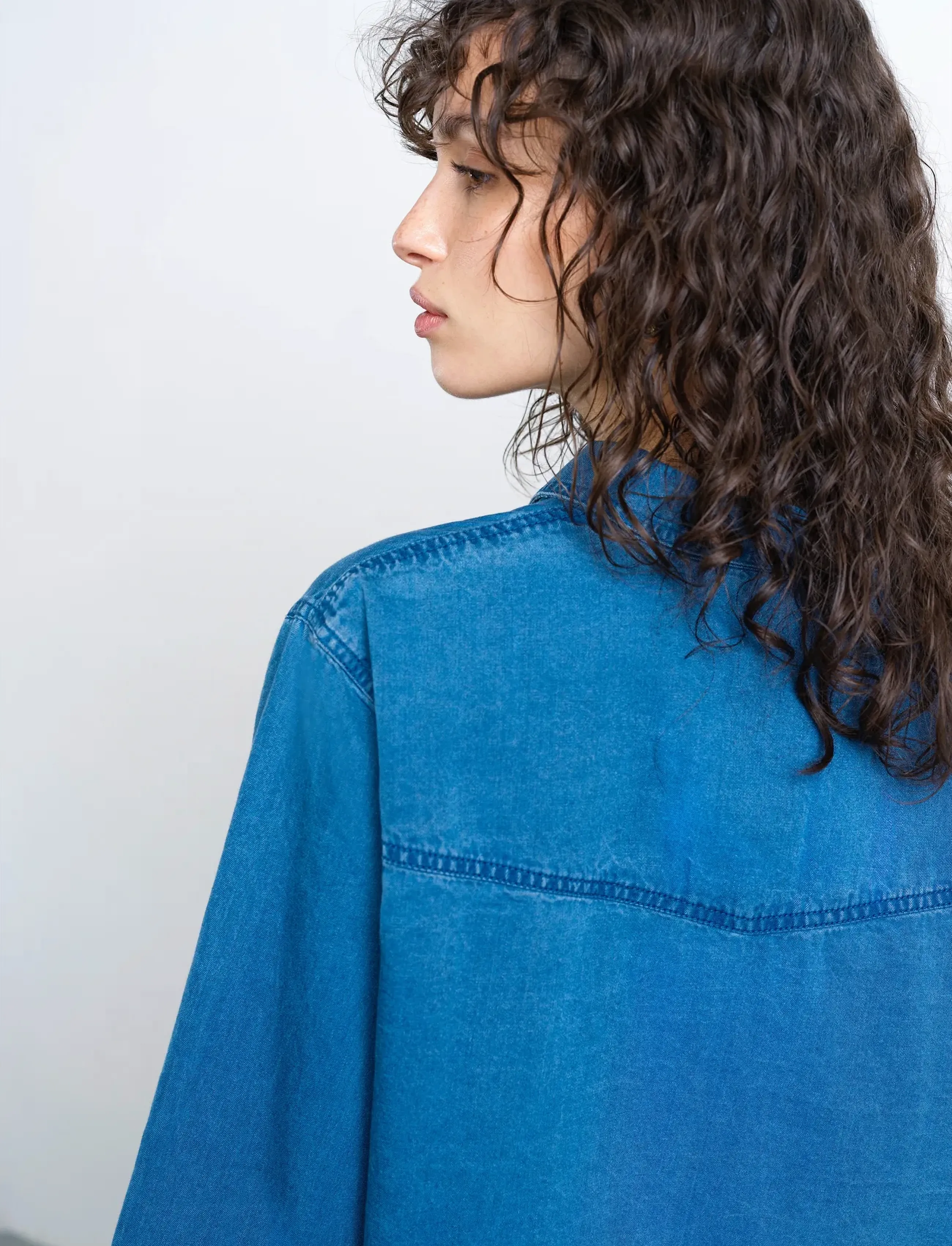 French Connection - ZAVES CHAMBRAY POCKET SHIRT - farkkupaidat - medium bleach wash - 3
