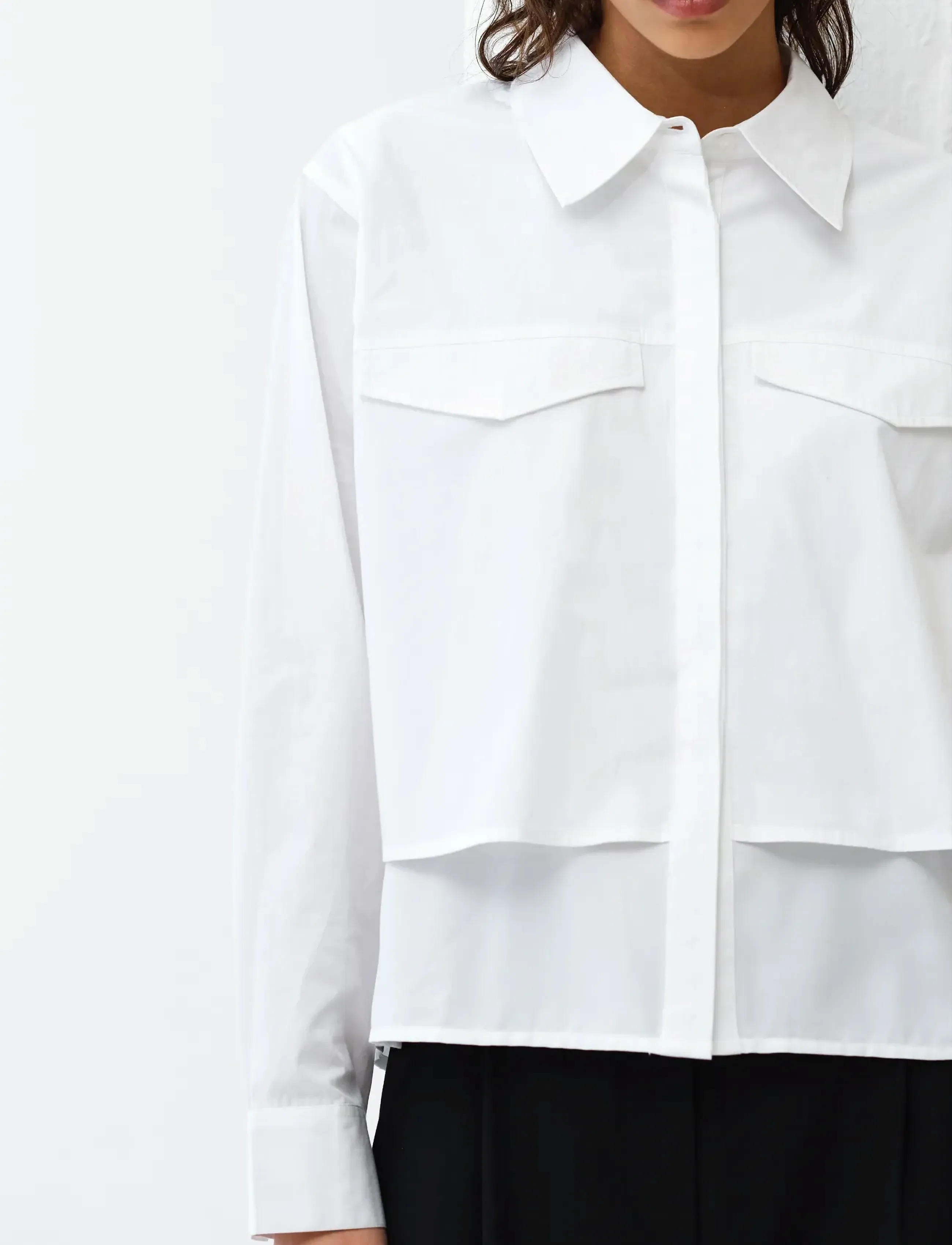 French Connection - CAMBRIA MILLA MIX SHIRT - pikkade varrukatega särgid - linen white - 2