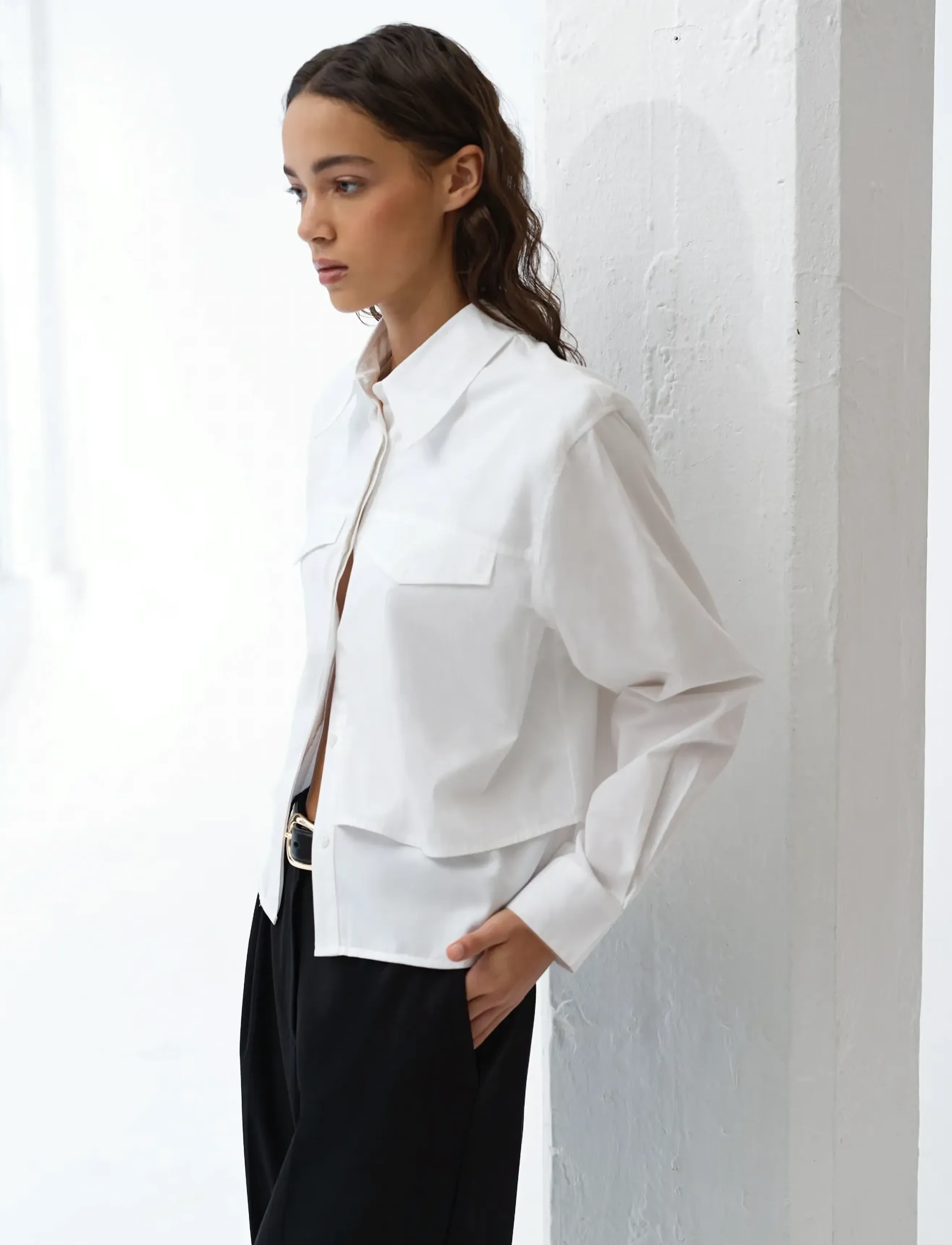 French Connection - CAMBRIA MILLA MIX SHIRT - langärmlige hemden - linen white - 4