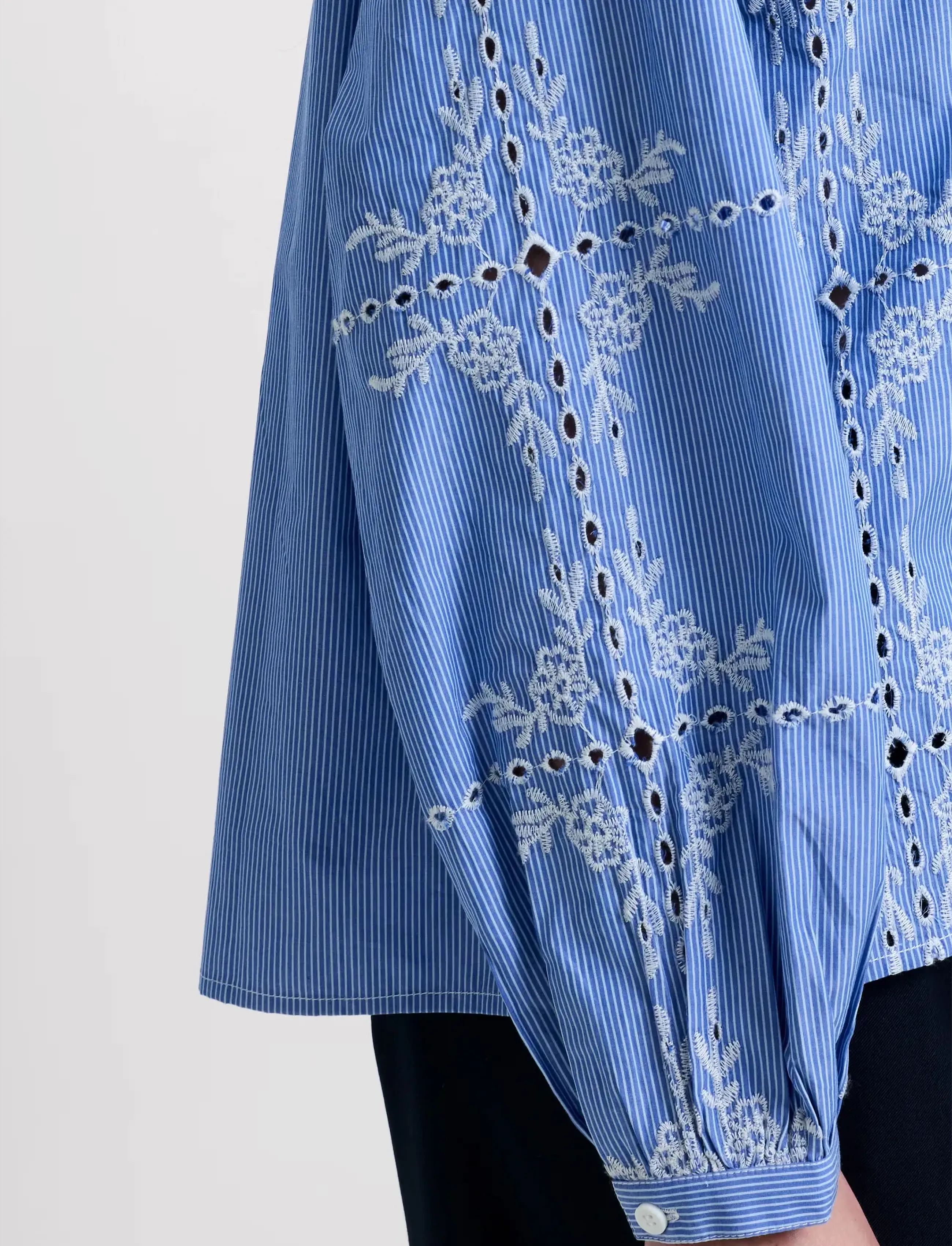 French Connection - GRAYSON PETER PAN COLLAR TOP - pikkade varrukatega pluusid - blue/white - 5