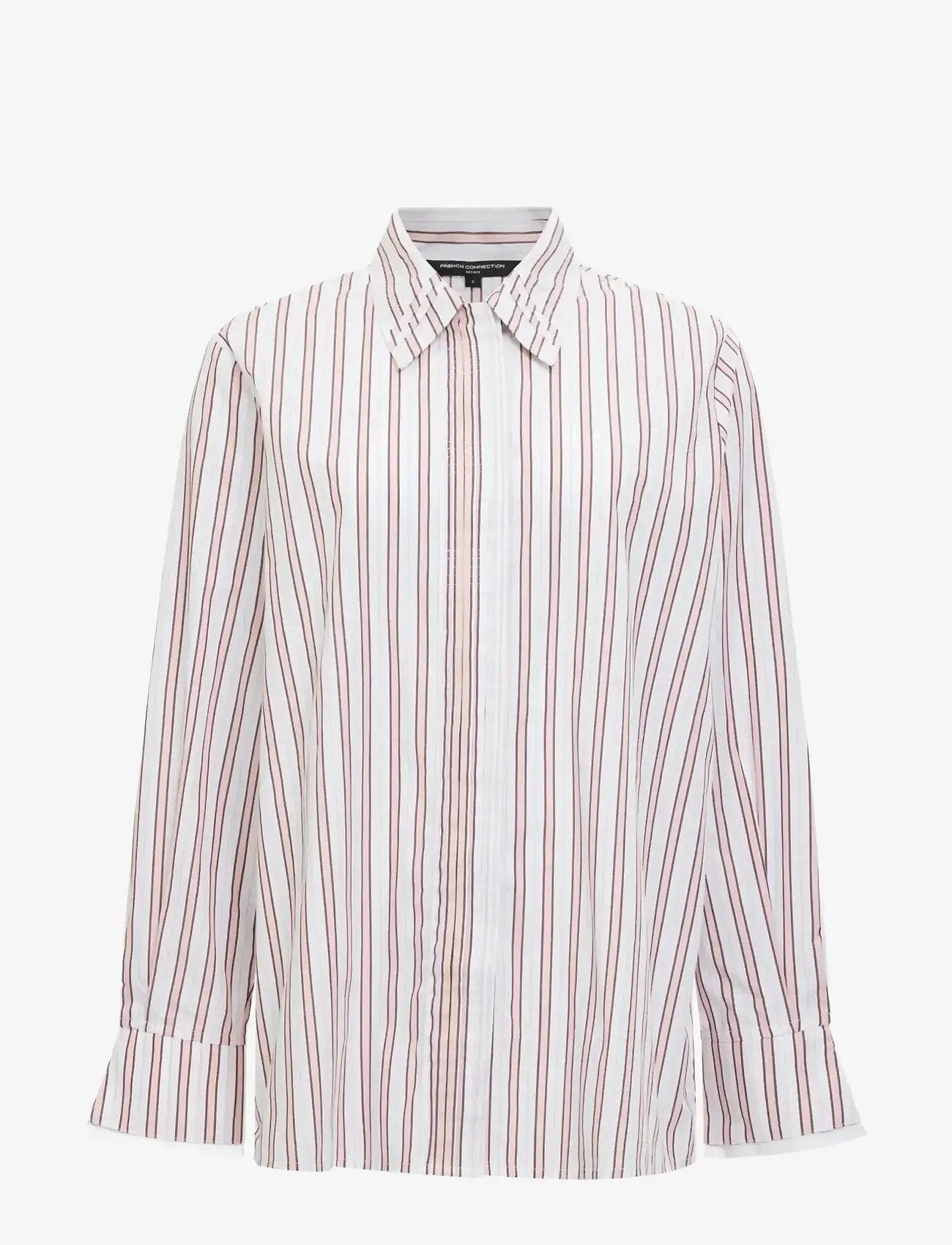 French Connection - CAMBRIA COTTON PINTUCK SHIRT - langärmlige hemden - powder pink multi - 1