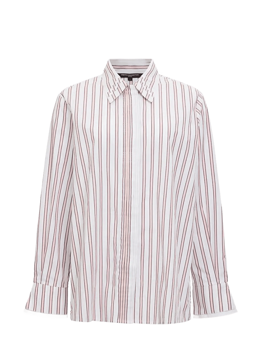 French Connection - CAMBRIA COTTON PINTUCK SHIRT - langærmede skjorter - powder pink multi - 1
