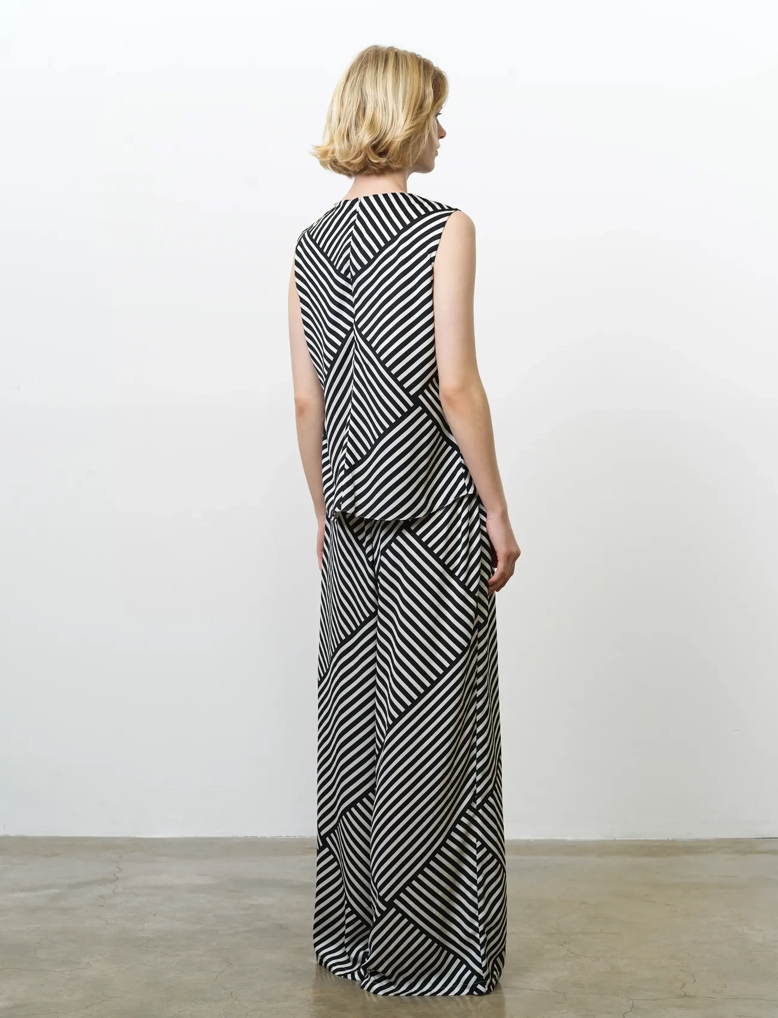 French Connection - STRIPED DAMASCO COWL NK TANK - topid ja varrukateta alussärgid - porcelain cream/blac - 4
