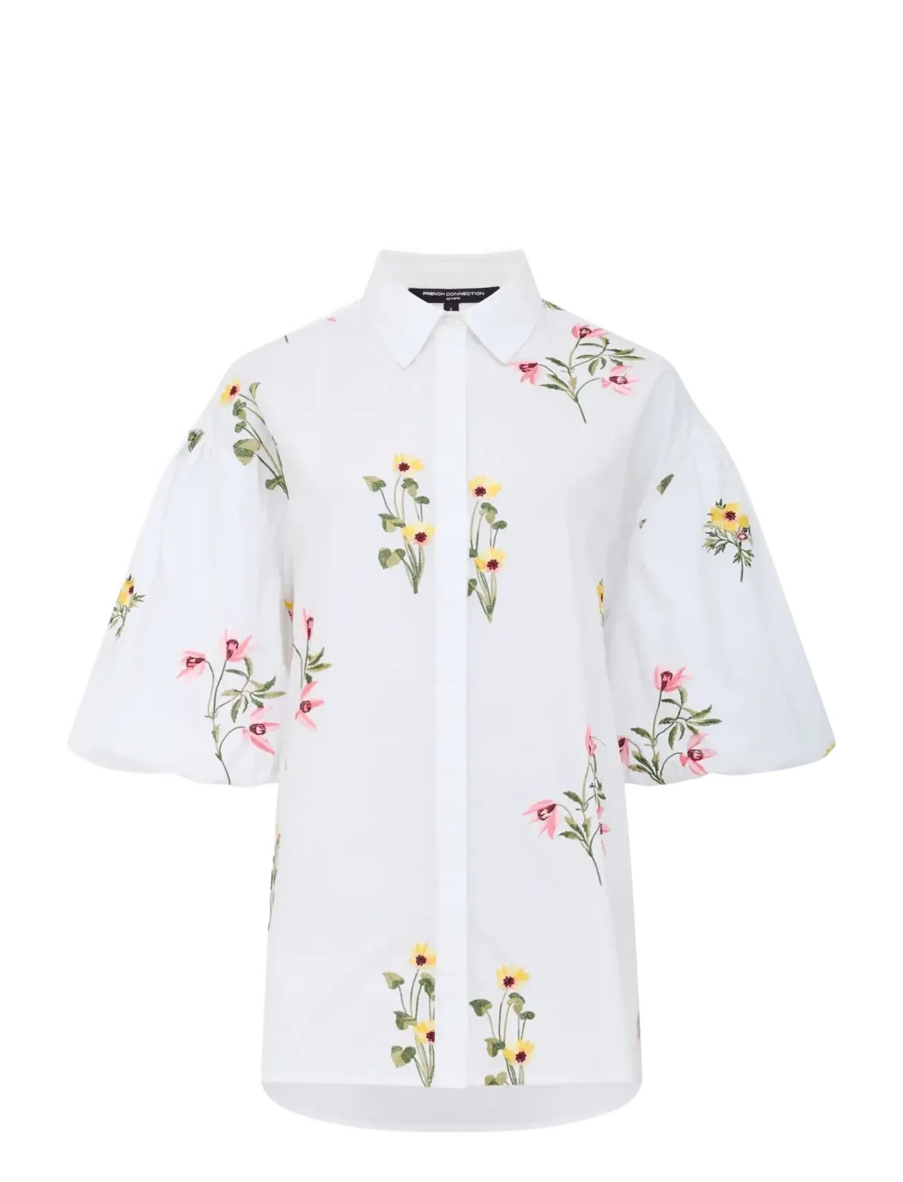 French Connection CAMBRIA COTTON SS SHIRT - Vêtements - LINEN WHITE / white