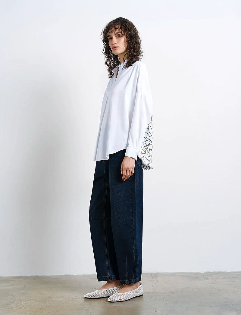 French Connection - LOTTA ALEXIS CUTOUT BACK SHIRT - long-sleeved shirts - linen white/khaki - 3