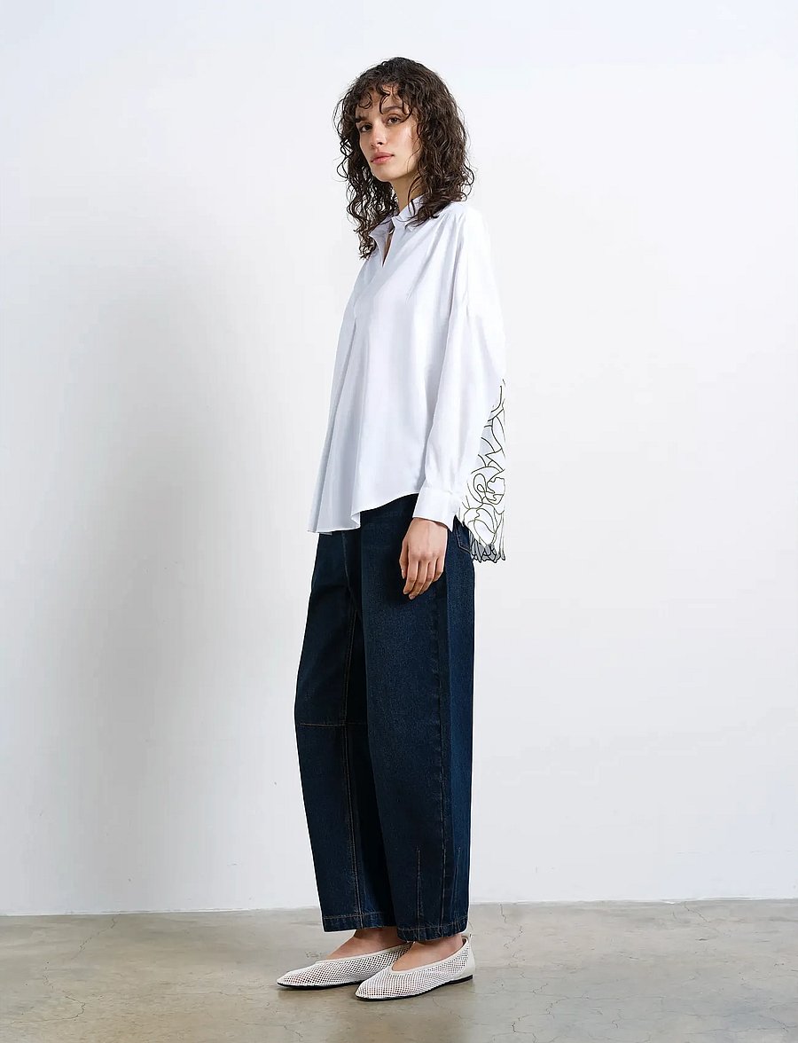 French Connection - LOTTA ALEXIS CUTOUT BACK SHIRT - long-sleeved shirts - linen white/khaki - 3