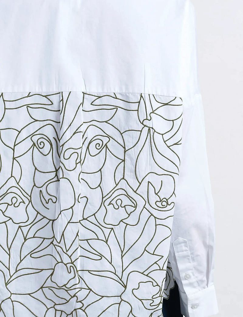 French Connection - LOTTA ALEXIS CUTOUT BACK SHIRT - long-sleeved shirts - linen white/khaki - 5