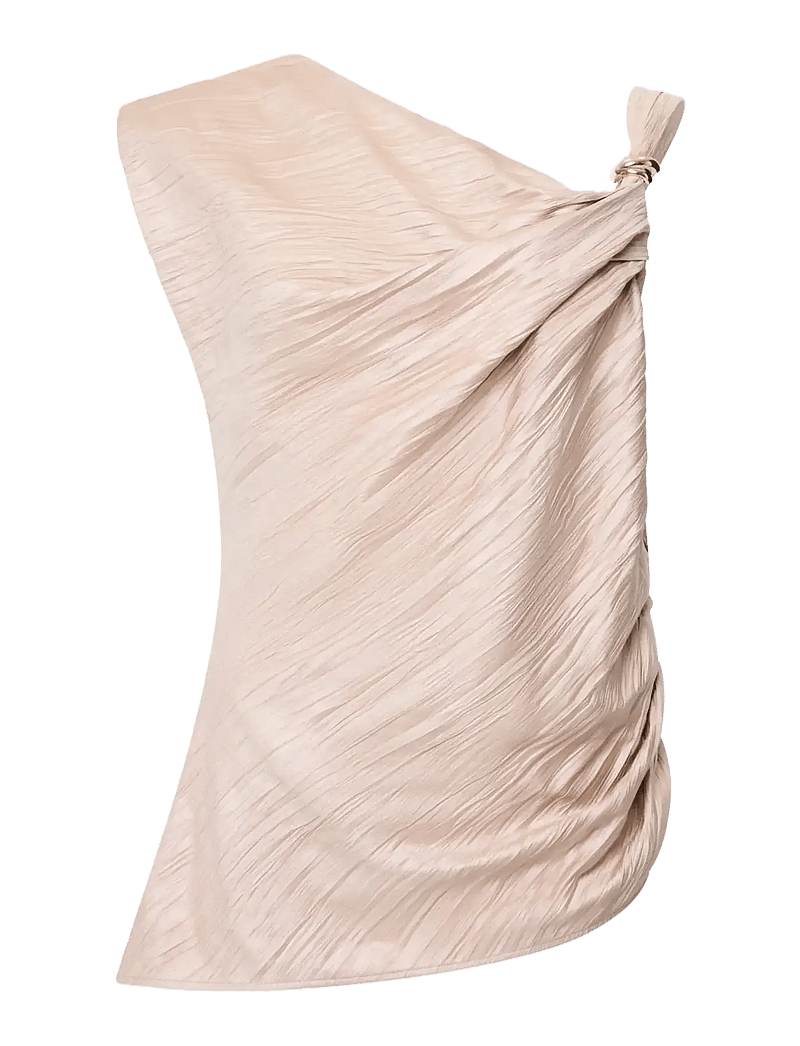 French Connection - NOVIE ASYMMETRIC TOP - sleeveless tops - warm neutral - 1