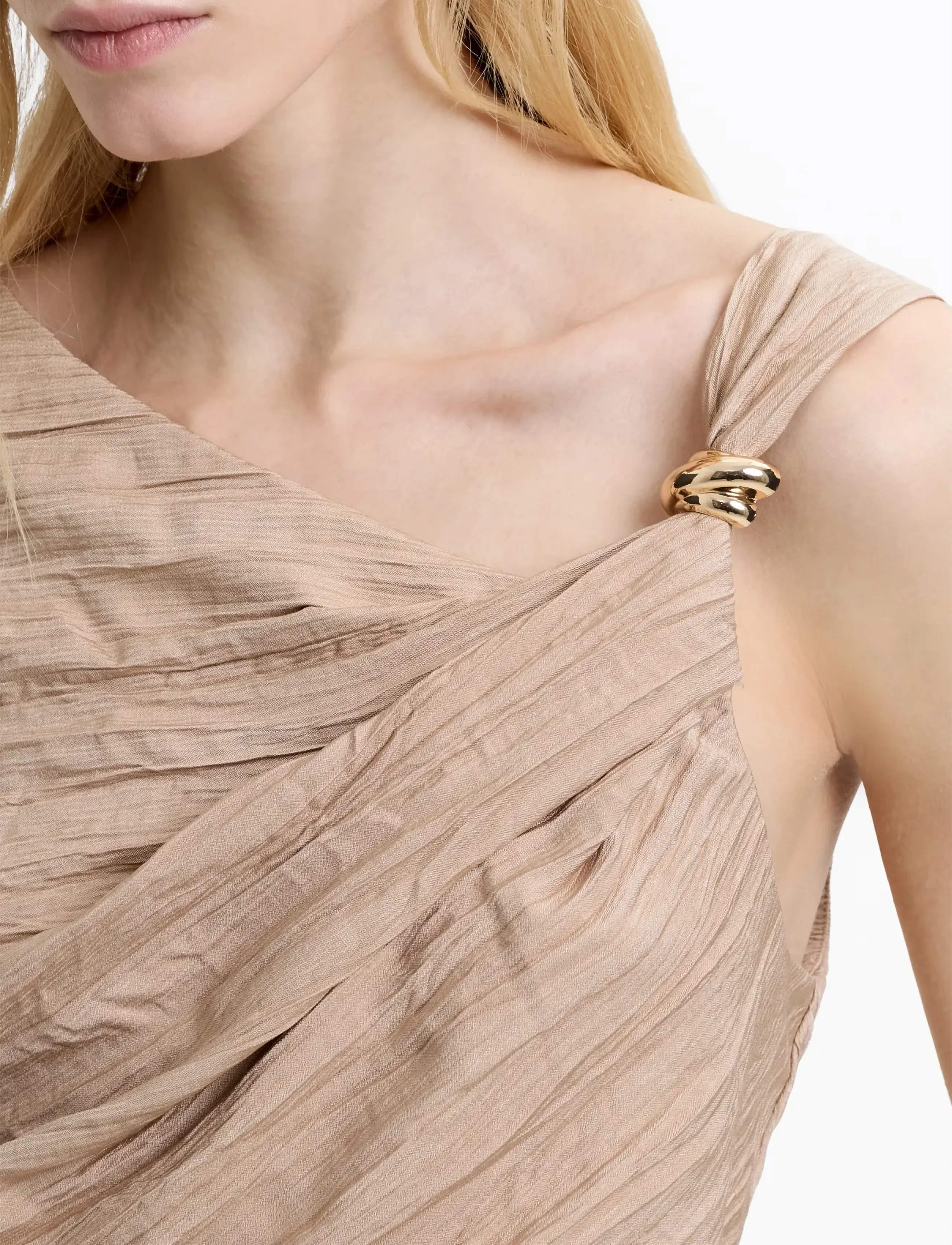 French Connection - NOVIE ASYMMETRIC TOP - topi bez piedurknēm - warm neutral - 5