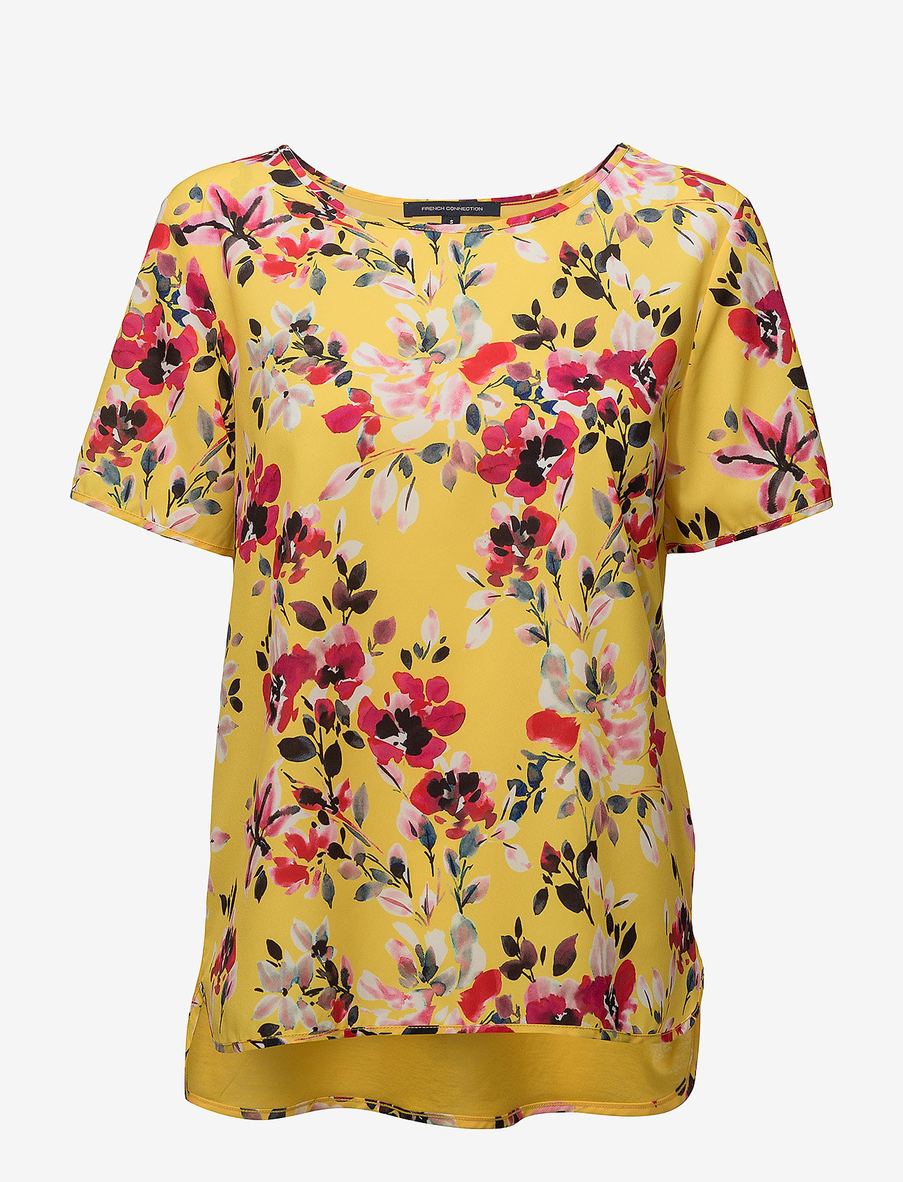 French Connection LINOSA CREPE LIGHT SS TEE - Kläder - CITRUS / yellow