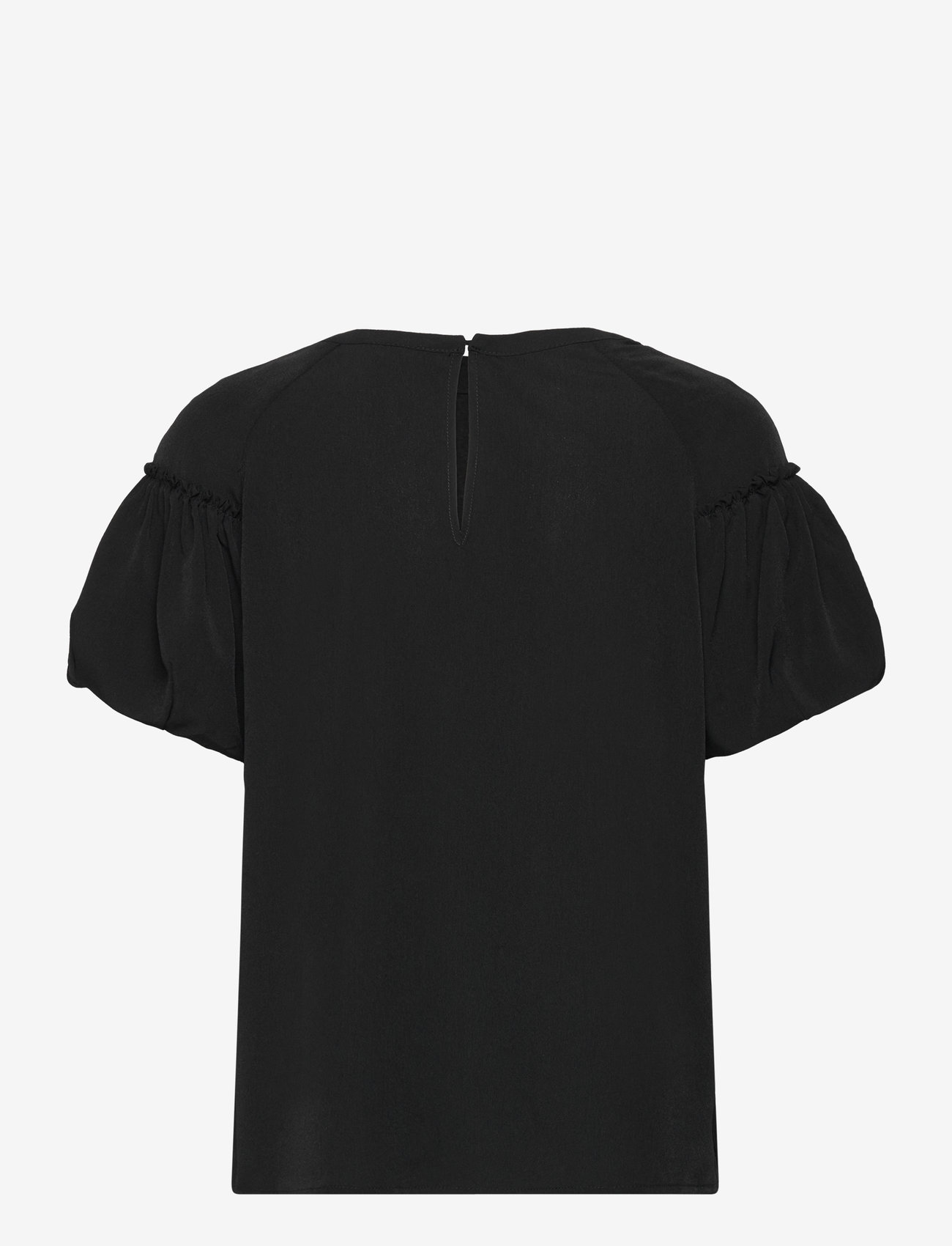 French Connection - CREPE LIGHT PUFF SLEEVE TOP - t-shirts - black - 1