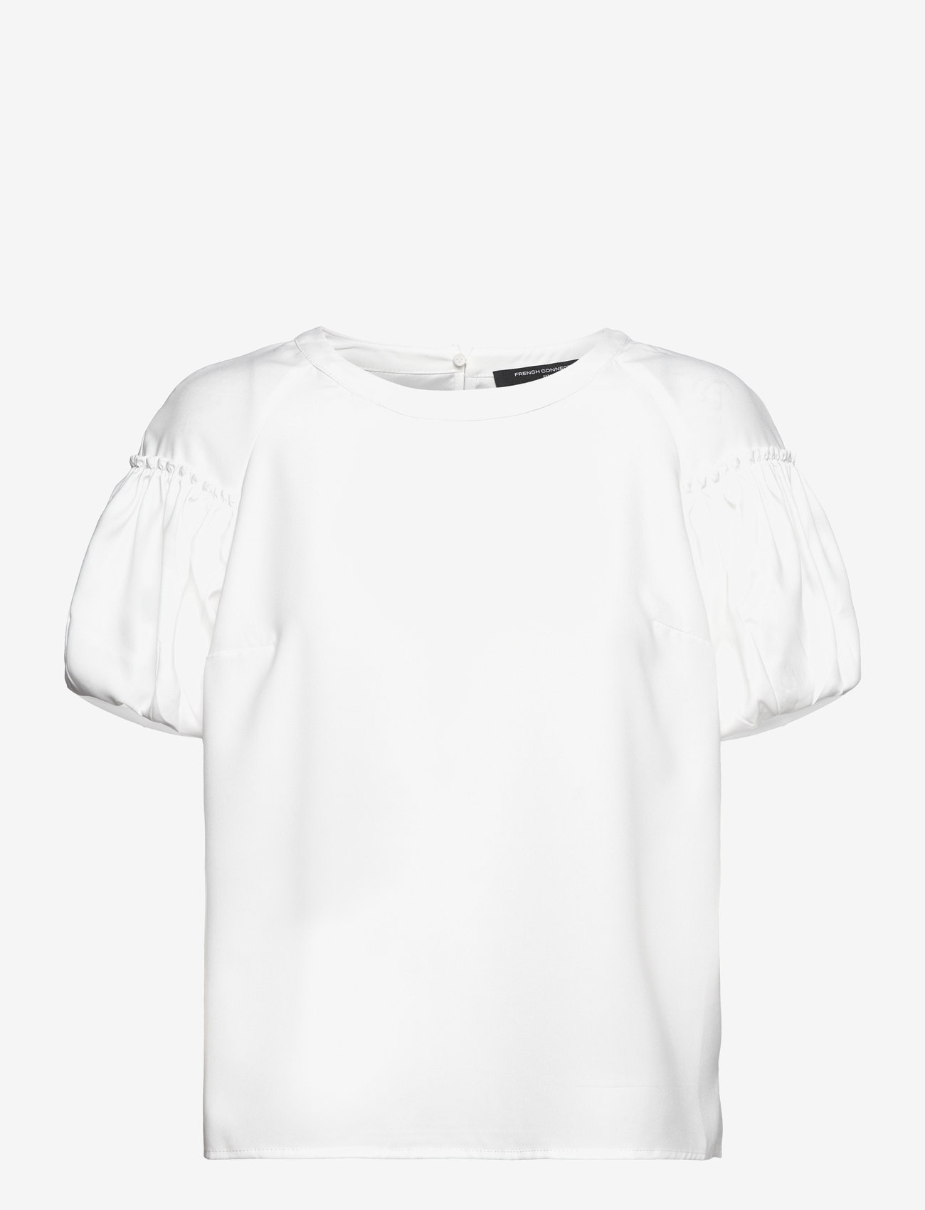 French Connection - CREPE LIGHT PUFF SLEEVE TOP - t-shirts - summer white - 1