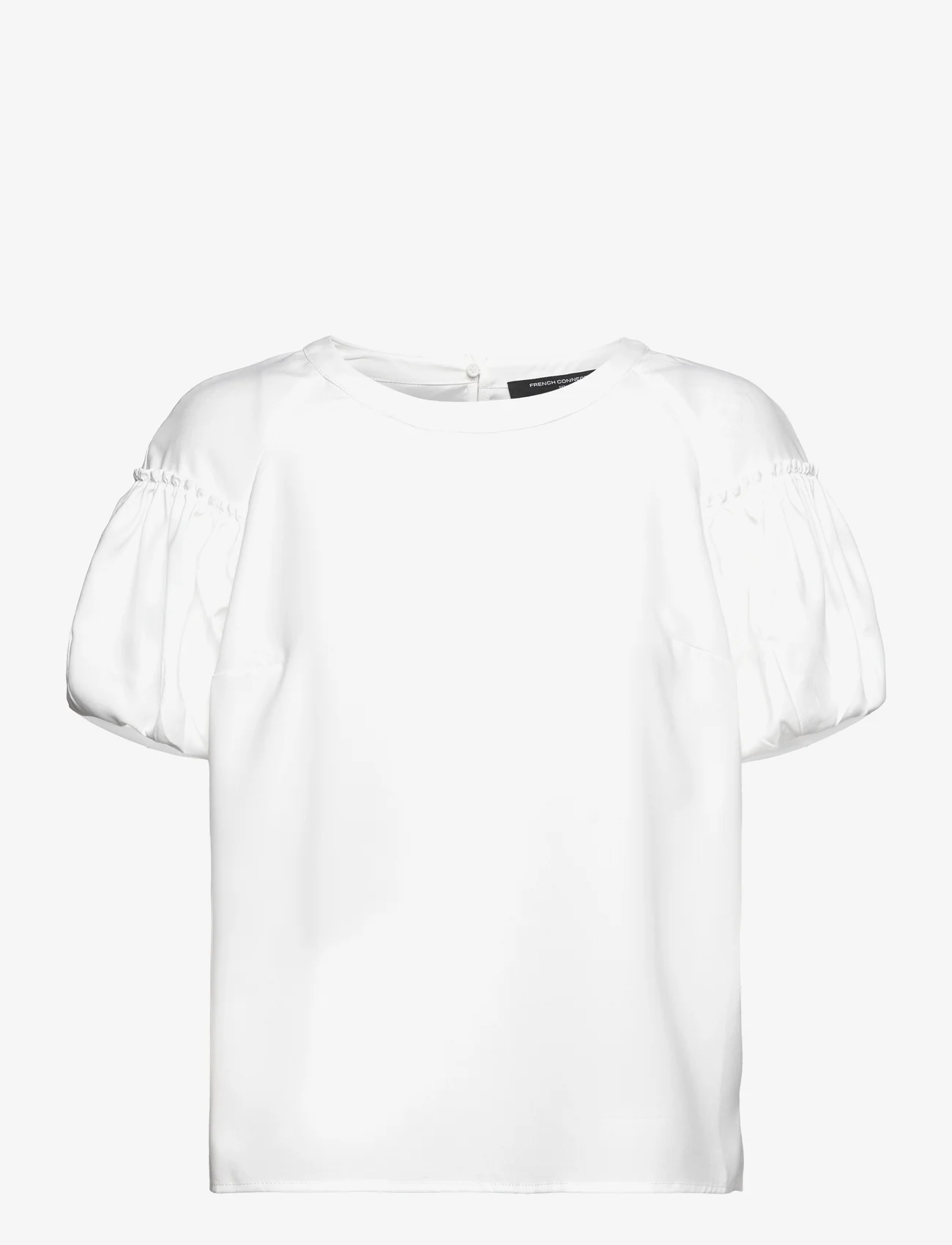 French Connection - CREPE LIGHT PUFF SLEEVE TOP - t-shirts - summer white - 1