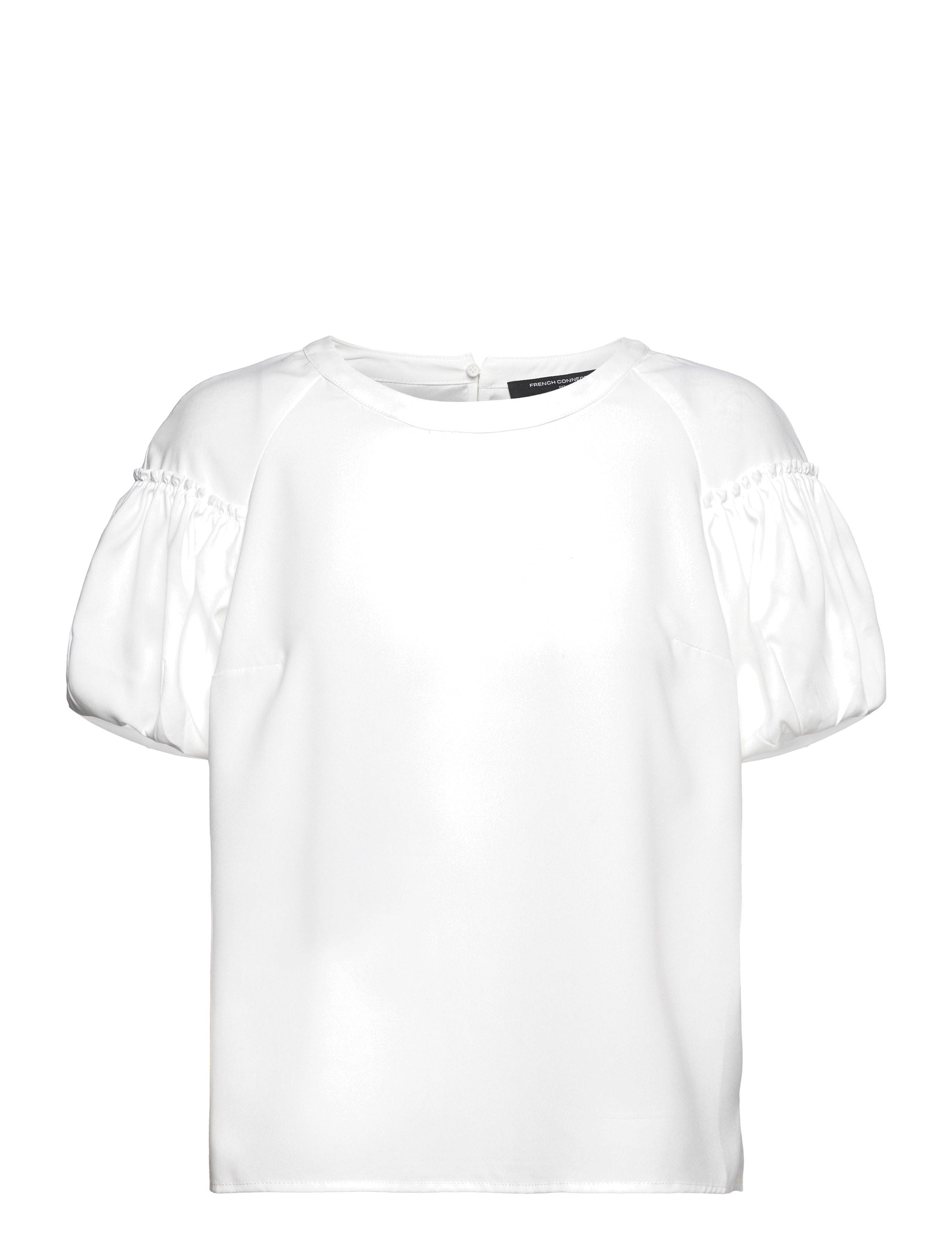 French Connection CREPE LIGHT PUFF SLEEVE TOP - Kläder - SUMMER WHITE / white