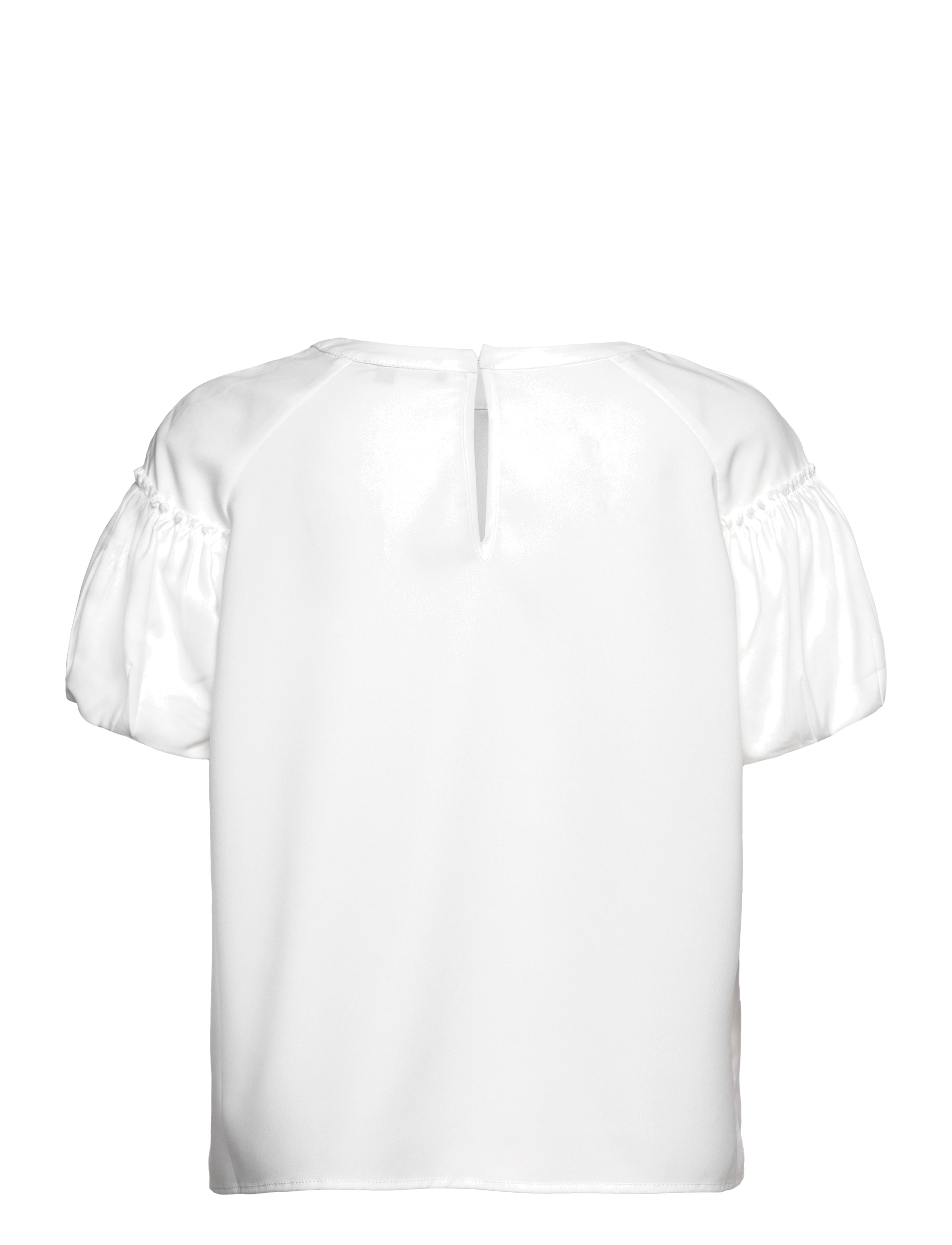 French Connection - CREPE LIGHT PUFF SLEEVE TOP - t-shirts - summer white - 2