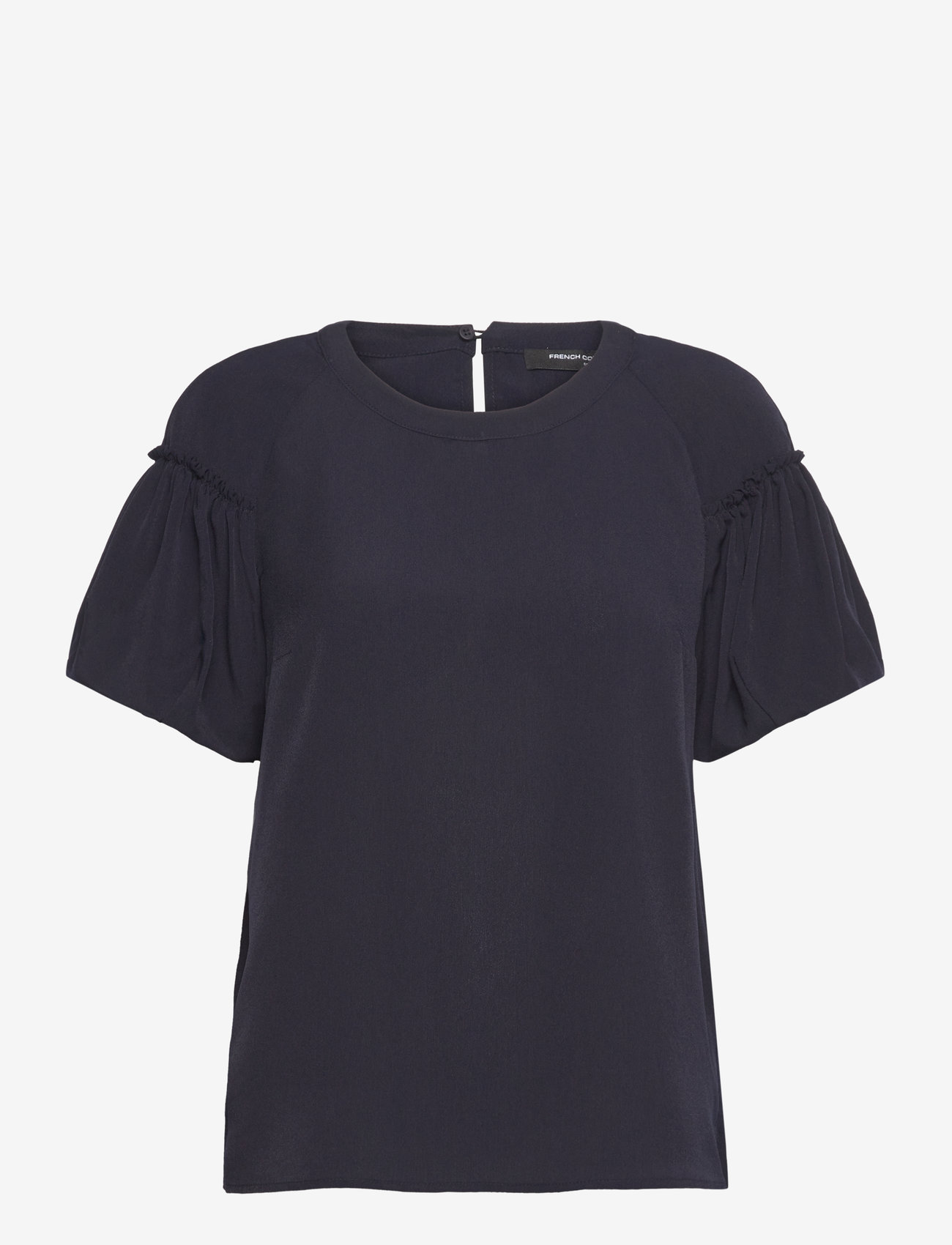 French Connection - CREPE LIGHT PUFF SLEEVE TOP - t-shirts - utility blue - 1