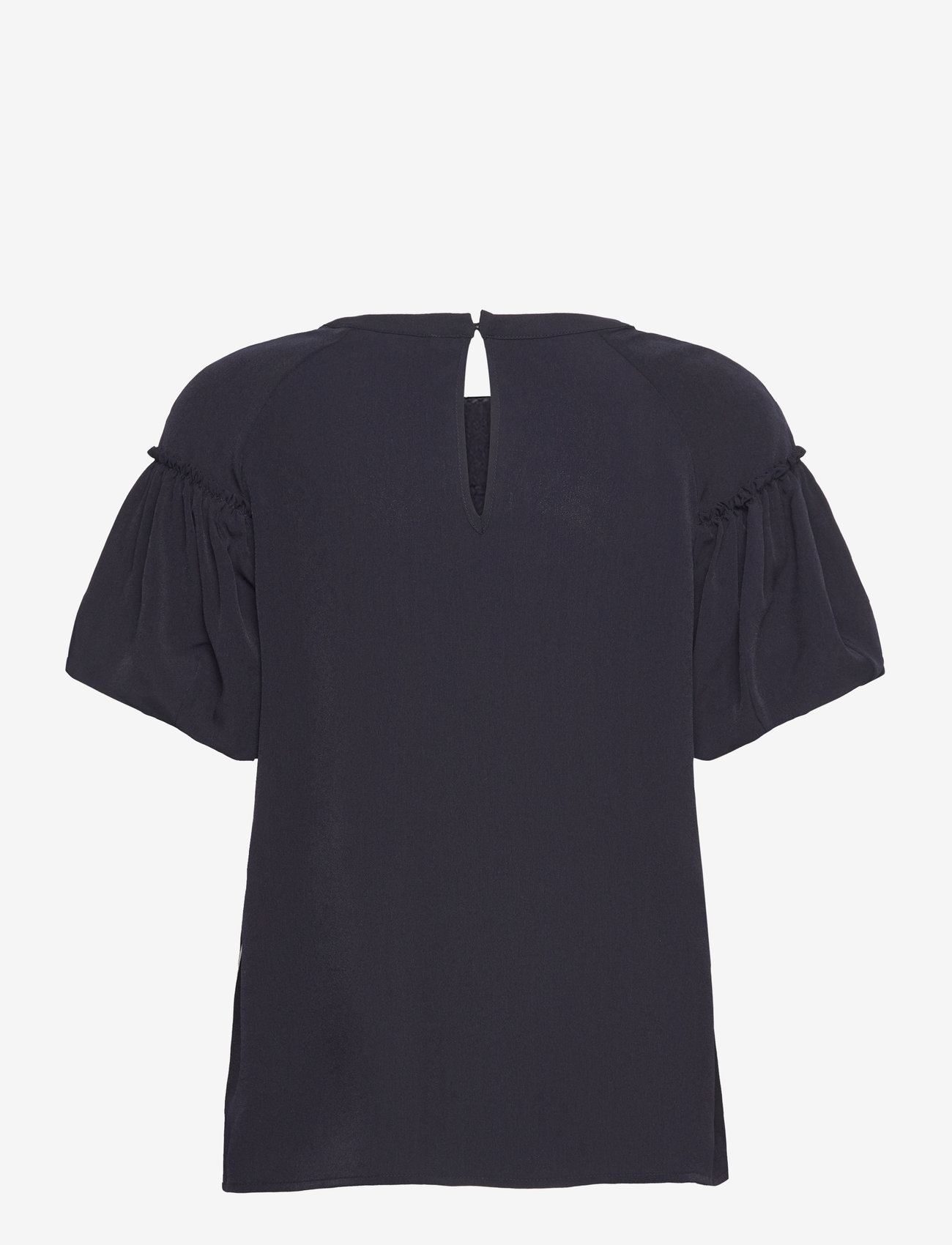 French Connection - CREPE LIGHT PUFF SLEEVE TOP - t-shirts - utility blue - 2
