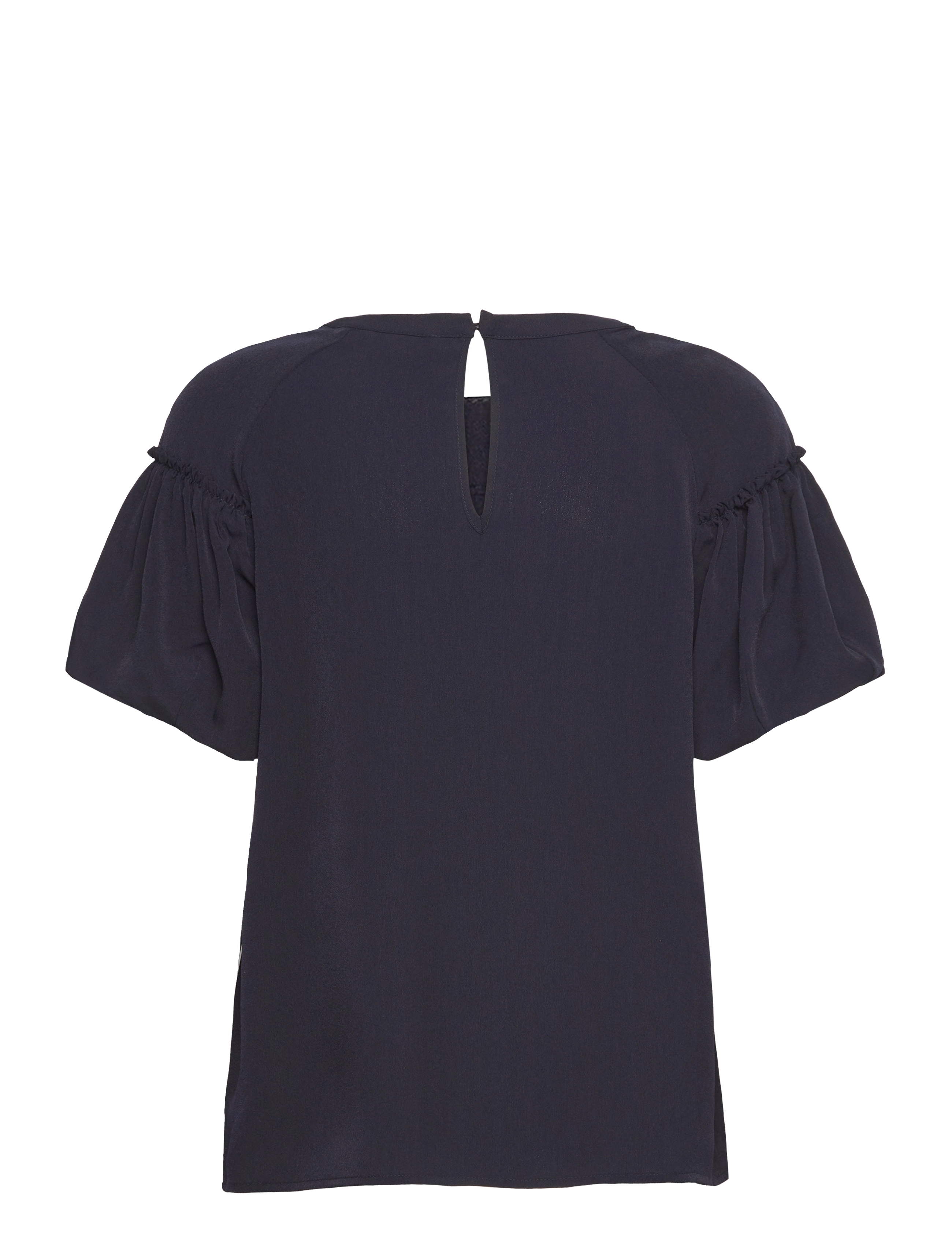 French Connection - CREPE LIGHT PUFF SLEEVE TOP - t-shirts - utility blue - 2