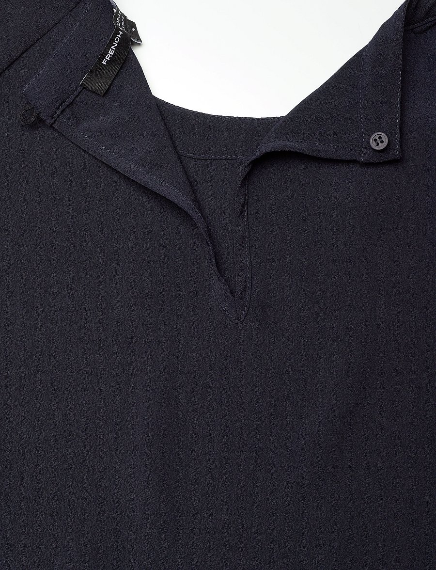 French Connection - CREPE LIGHT PUFF SLEEVE TOP - t-shirts - utility blue - 4