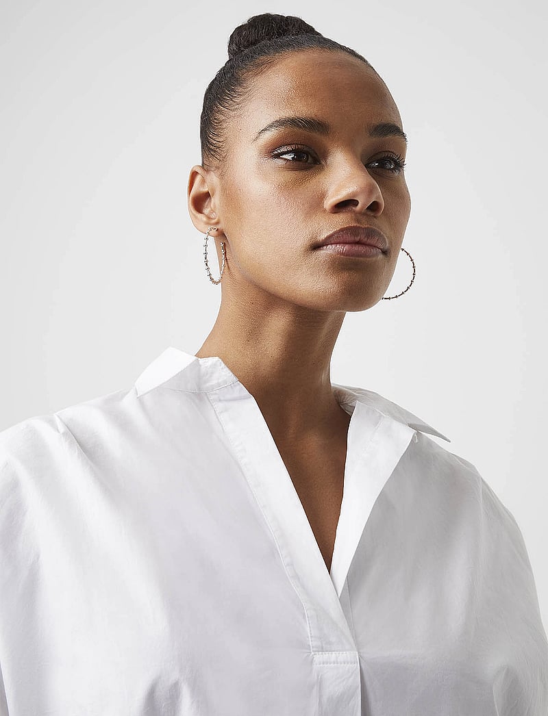 French Connection - RHODES L/S POPOVER - long-sleeved shirts - linen white - 3