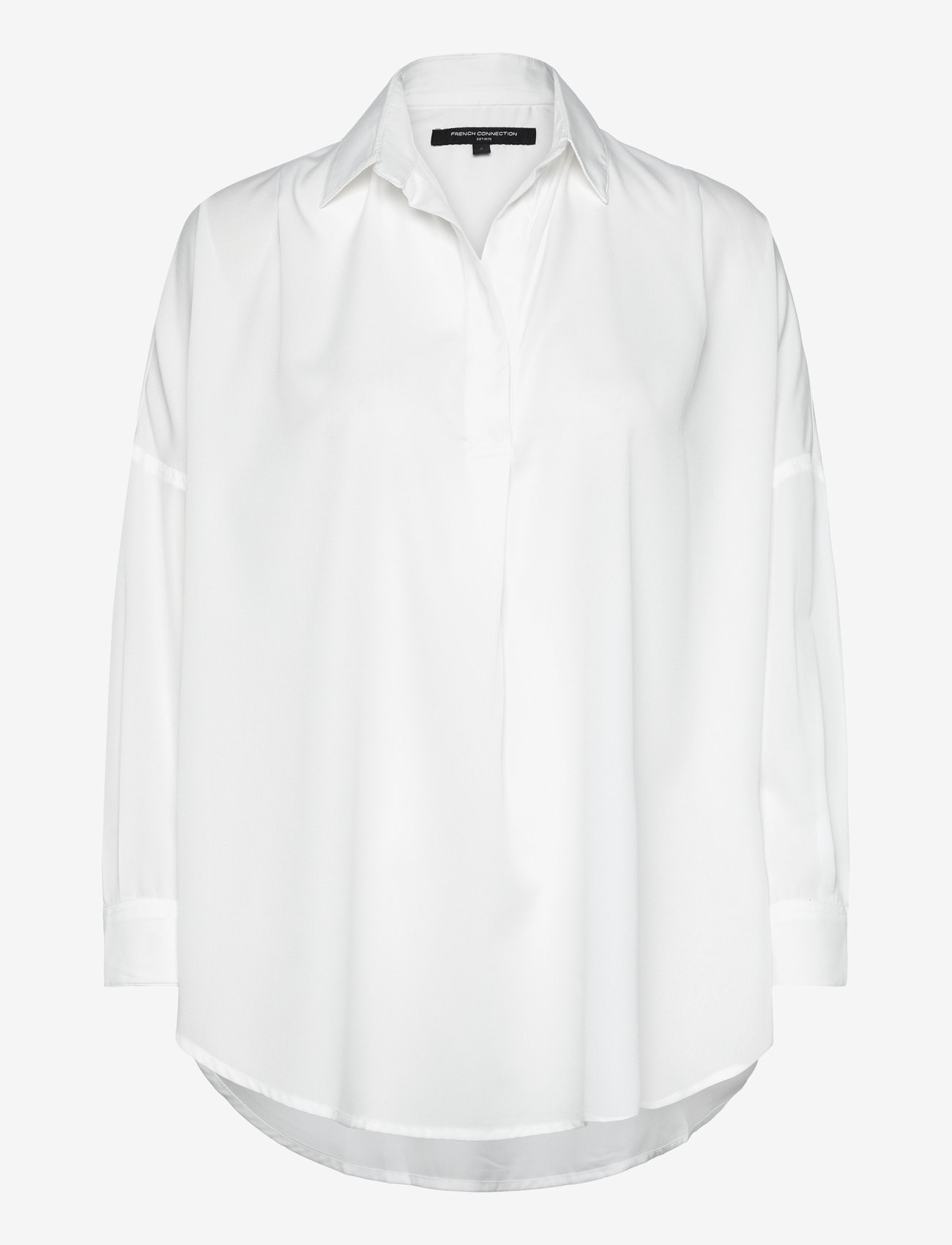 French Connection - RHODES RECYCLED CREPE POPOVER - langärmlige hemden - winter white - 0