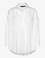RHODES RECYCLED CREPE POPOVER - WINTER WHITE