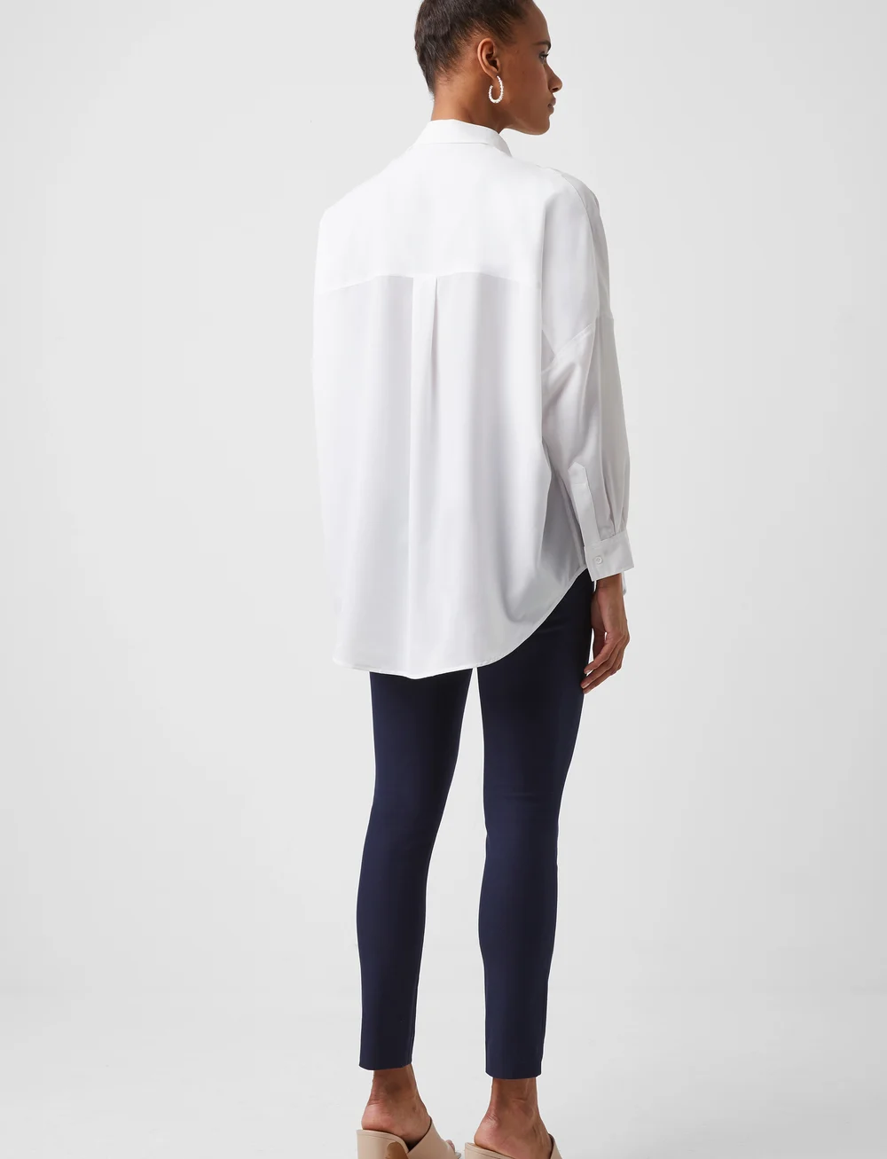 French Connection - RHODES RECYCLED CREPE POPOVER - långärmade skjortor - winter white - 3