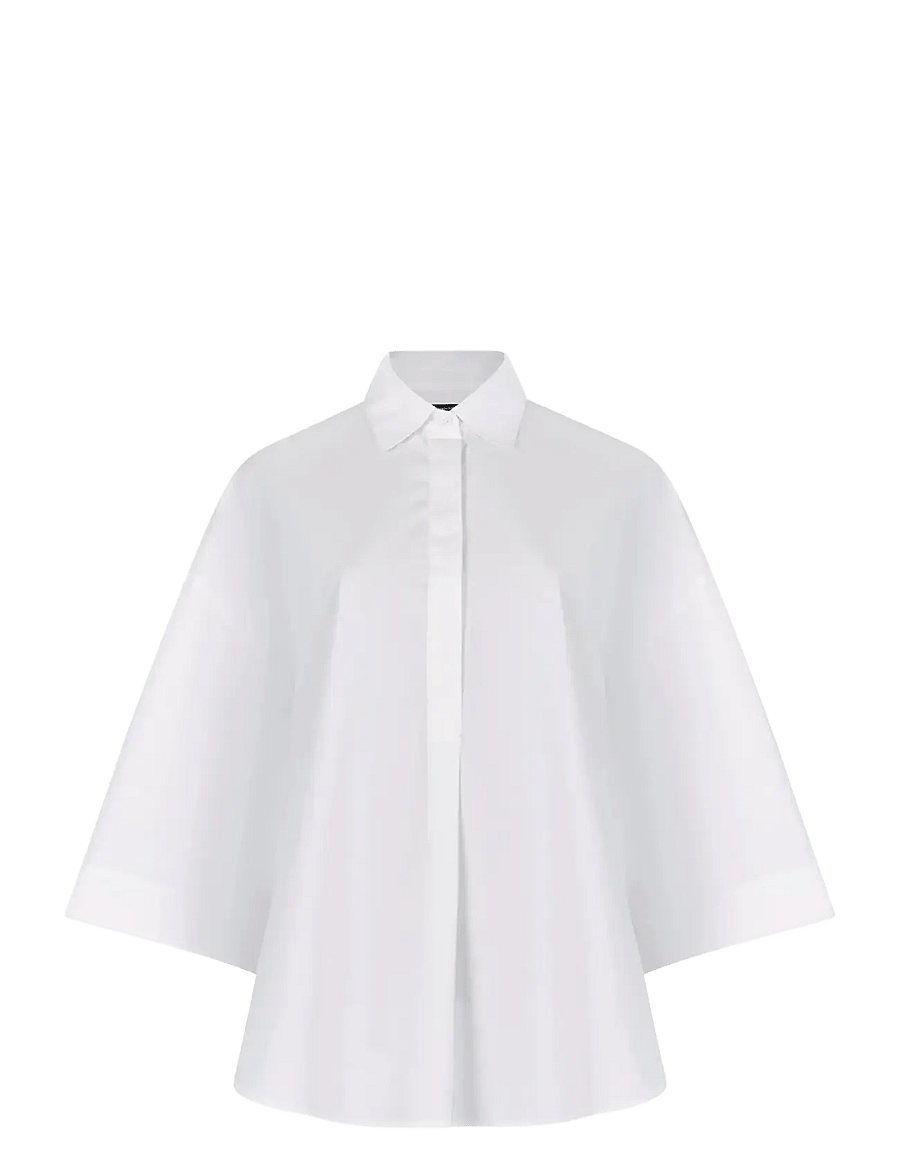 French Connection - RHODES POPLIN SS POPOVER - pikkade varrukatega särgid - linen white - 1