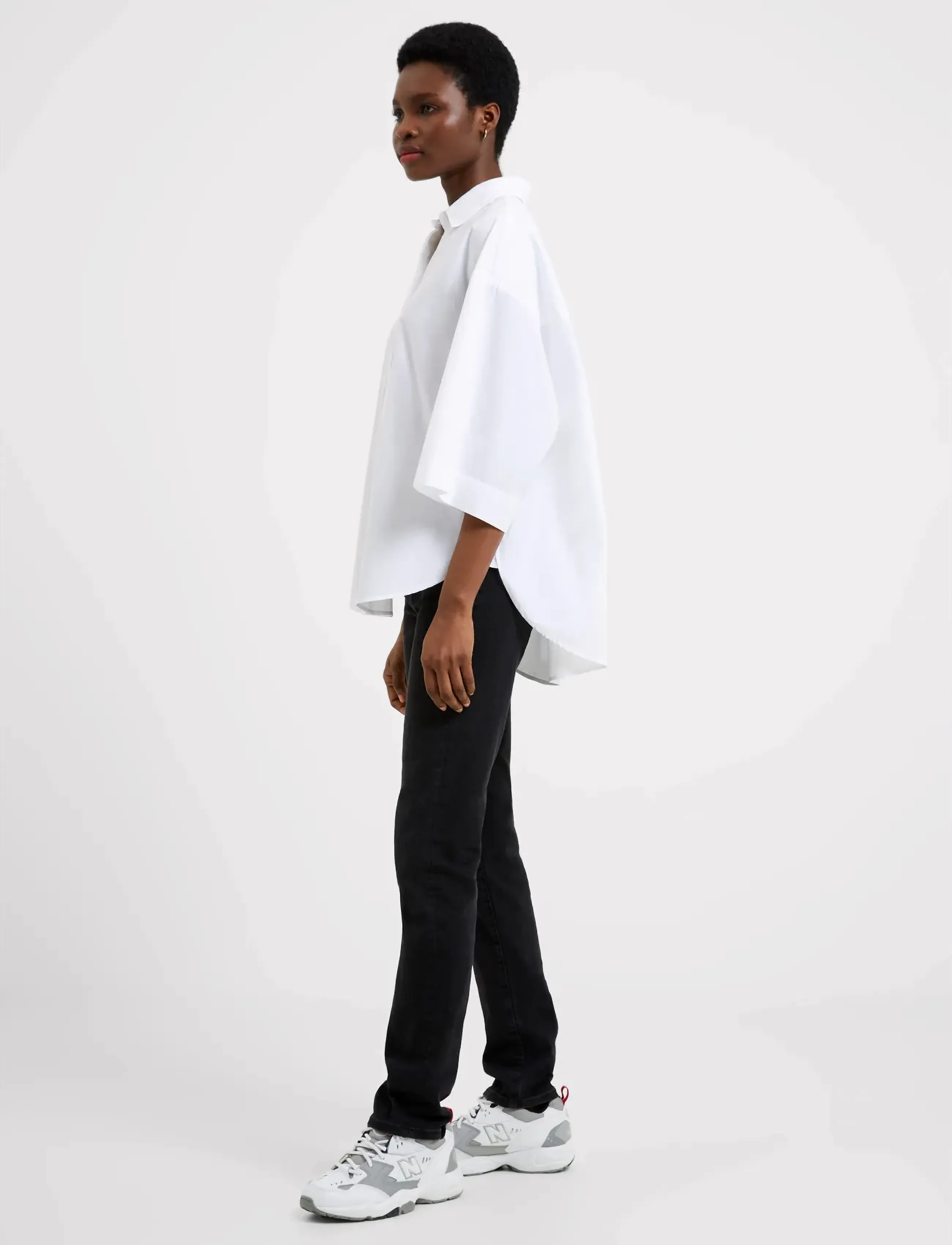French Connection - RHODES POPLIN SS POPOVER - pikkade varrukatega särgid - linen white - 2