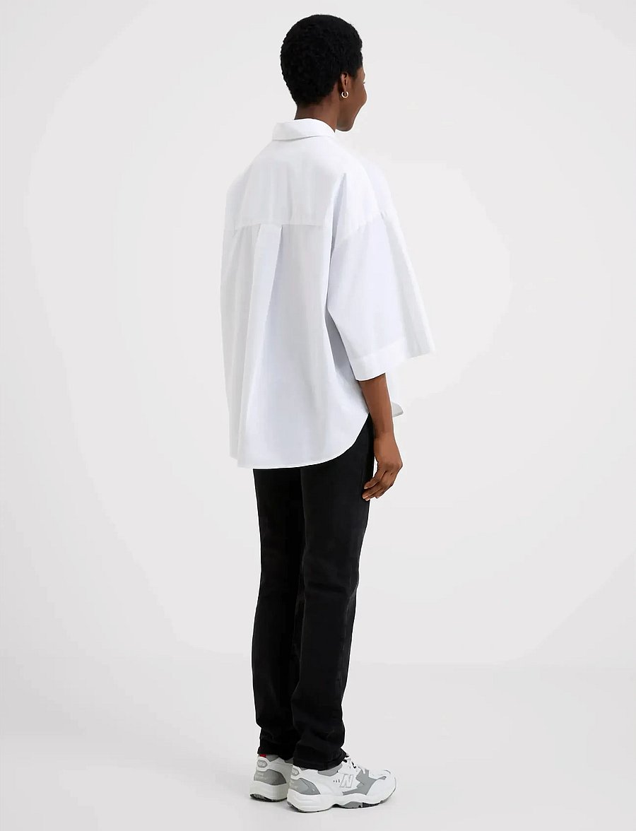 French Connection - RHODES POPLIN SS POPOVER - pikkade varrukatega särgid - linen white - 3