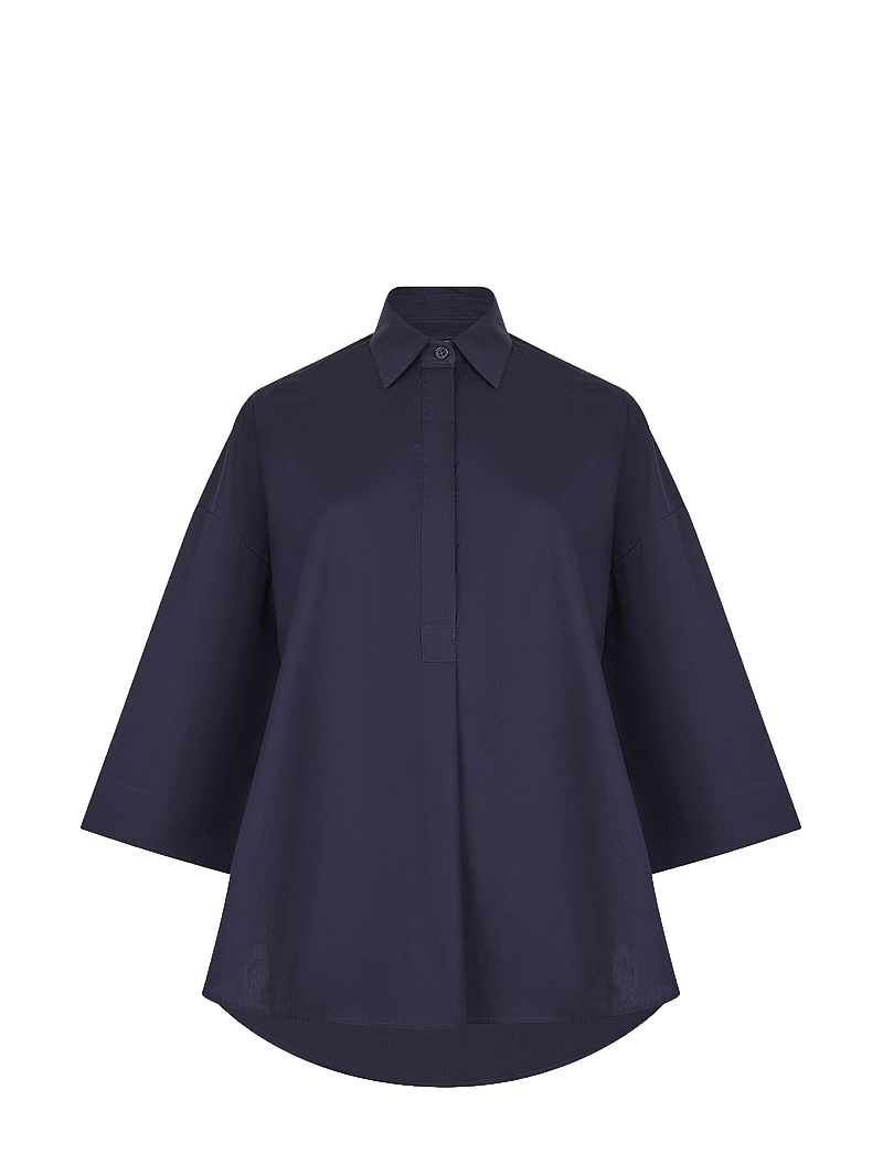 French Connection - RHODES POPLIN SS POPOVER - langærmede skjorter - marine - 1