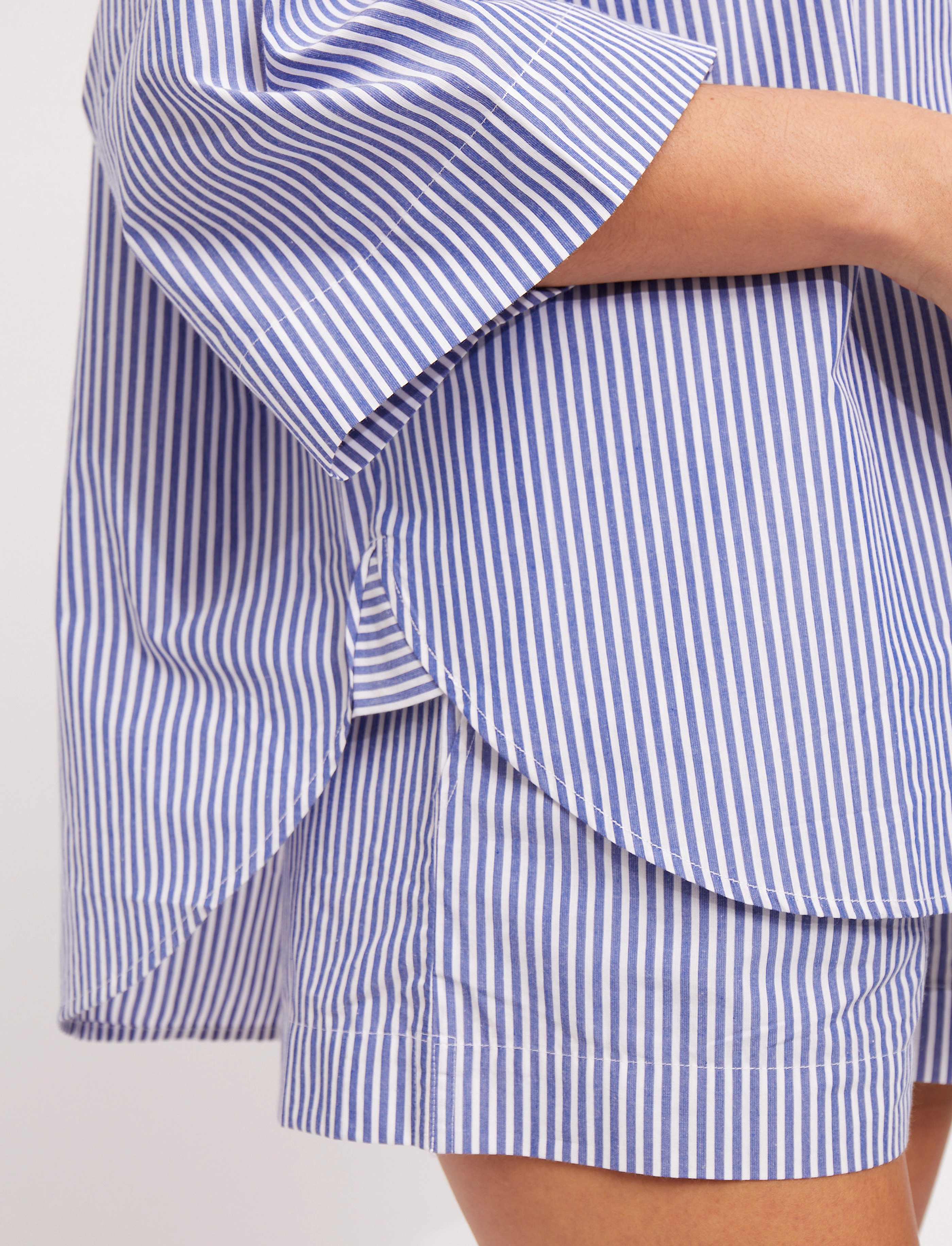 French Connection - RHODES POP STRP SS POPOVR - linen white/marine - 3