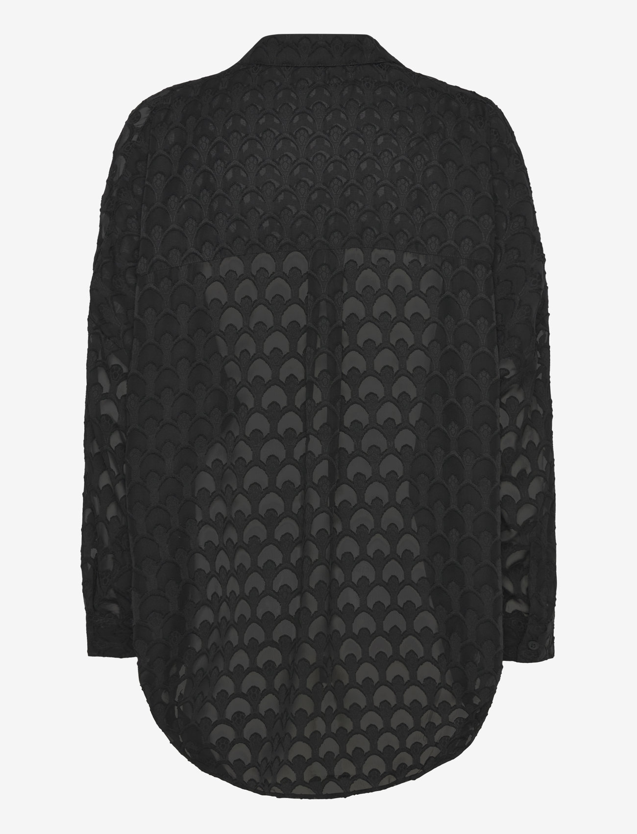 French Connection - GEO BURNOUT POPOVER SHIRT - langärmlige hemden - blackout - 2