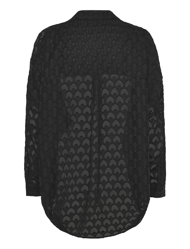 French Connection - GEO BURNOUT POPOVER SHIRT - langärmlige hemden - blackout - 2