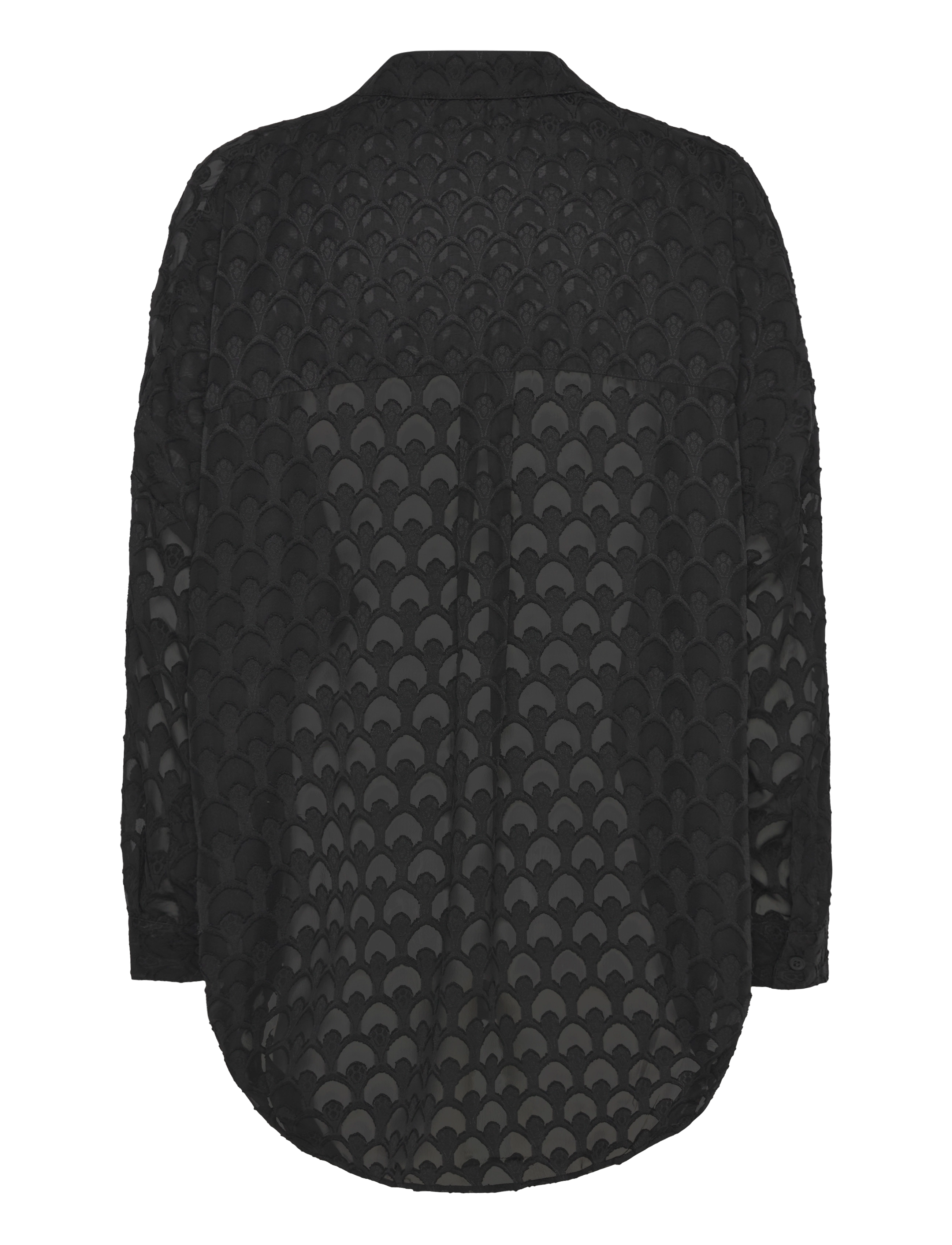 French Connection - GEO BURNOUT POPOVER SHIRT - langærmede skjorter - blackout - 2