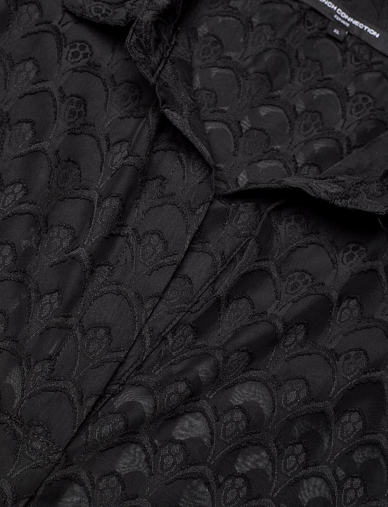 French Connection - GEO BURNOUT POPOVER SHIRT - langärmlige hemden - blackout - 5