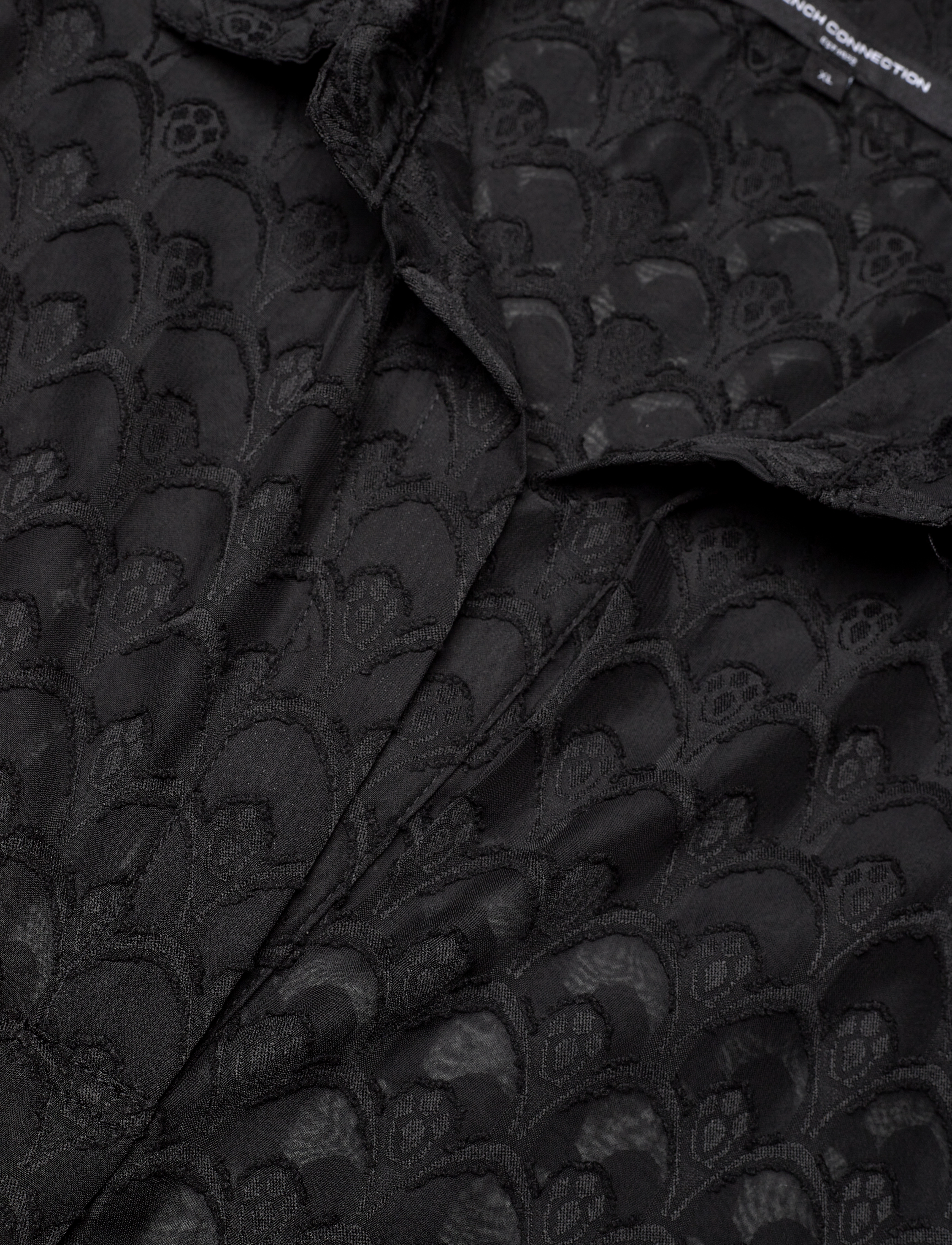 French Connection - GEO BURNOUT POPOVER SHIRT - langærmede skjorter - blackout - 5