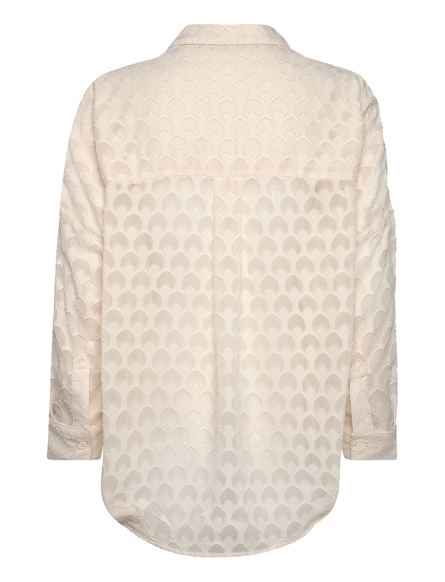 French Connection - GEO BURNOUT POPOVER SHIRT - classic cream - 2