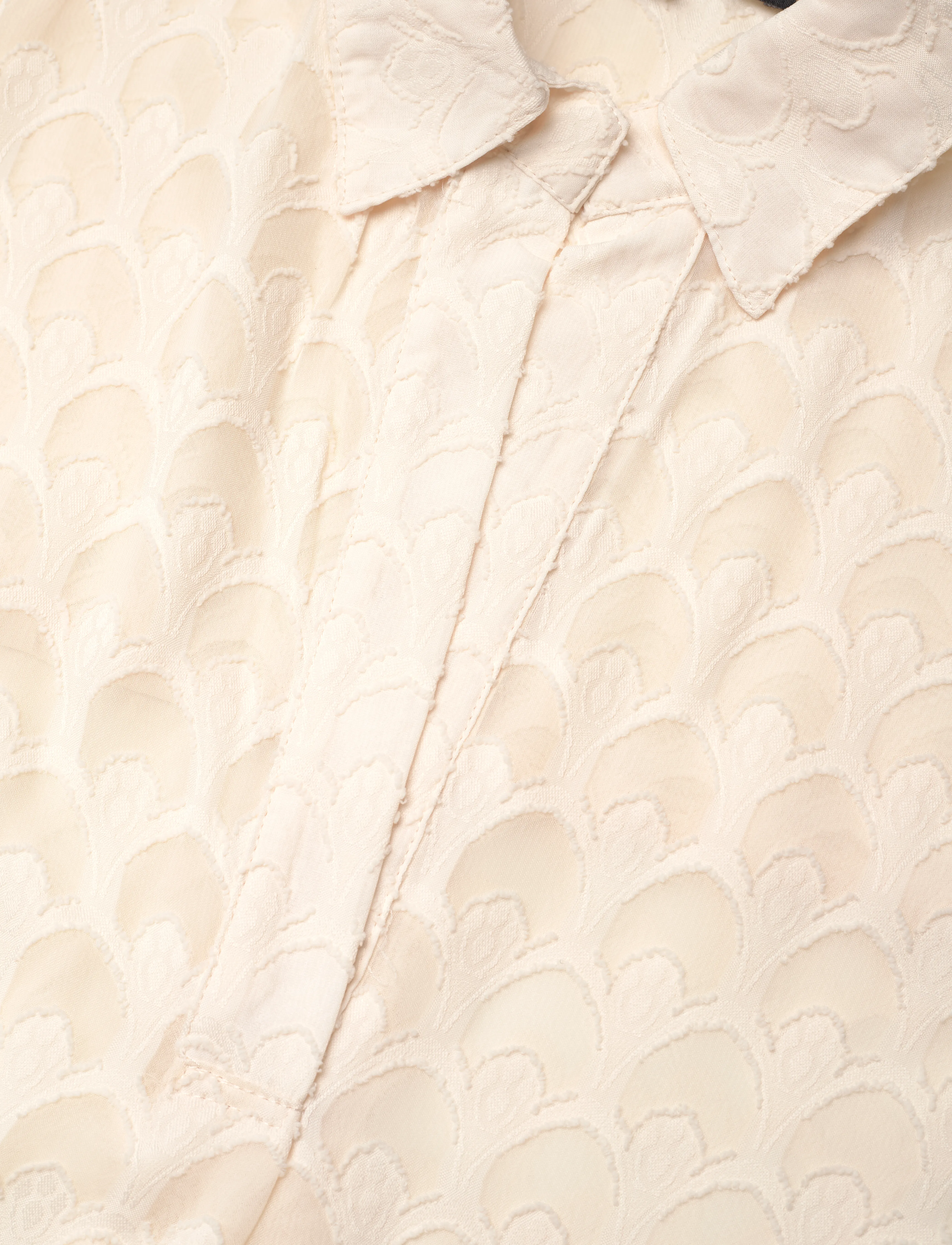 French Connection - GEO BURNOUT POPOVER SHIRT - classic cream - 5