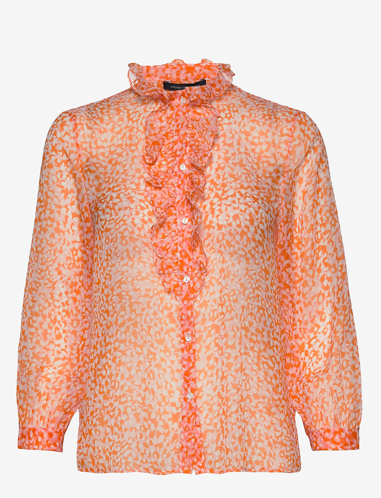 French Connection - CADE CRINKLE RUFFLE NECK BLSE - true blosm/jfa multi - 0