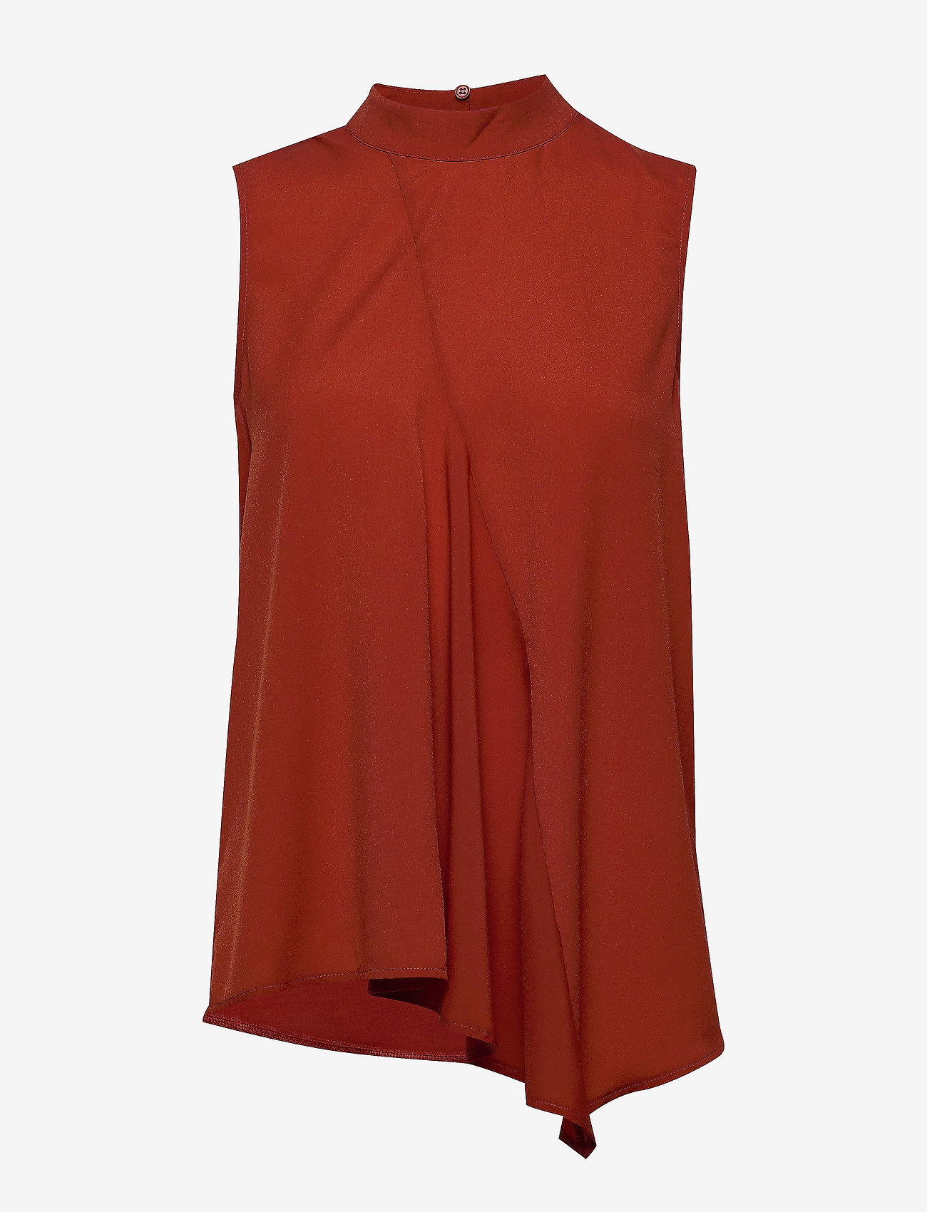 French Connection - ABENA LIGHT MOCK NK SLVS TOP - red ochre - 0
