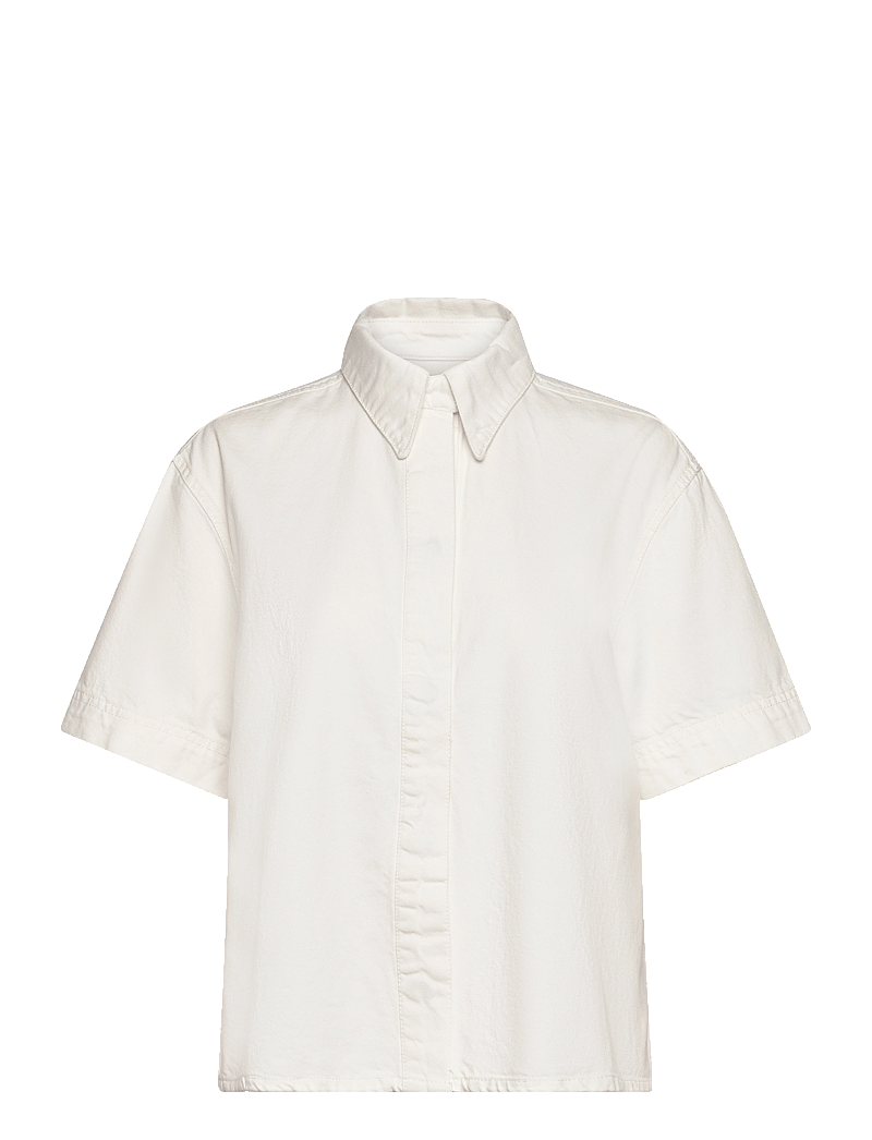 French Connection - FINLEY DENIM SS SHIRT - jeansskjortor - ecru - 1