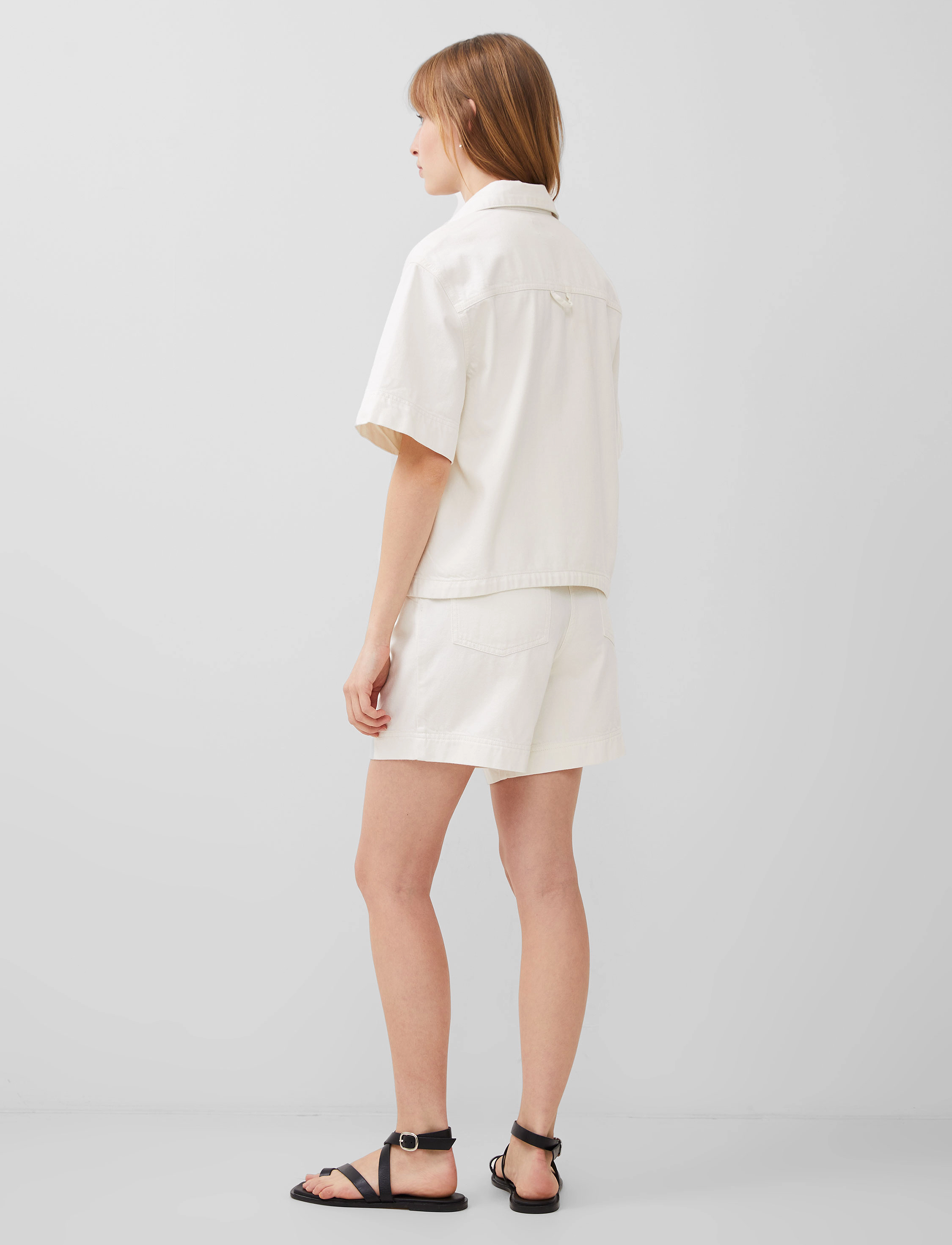 French Connection - FINLEY DENIM SS SHIRT - ecru - 4