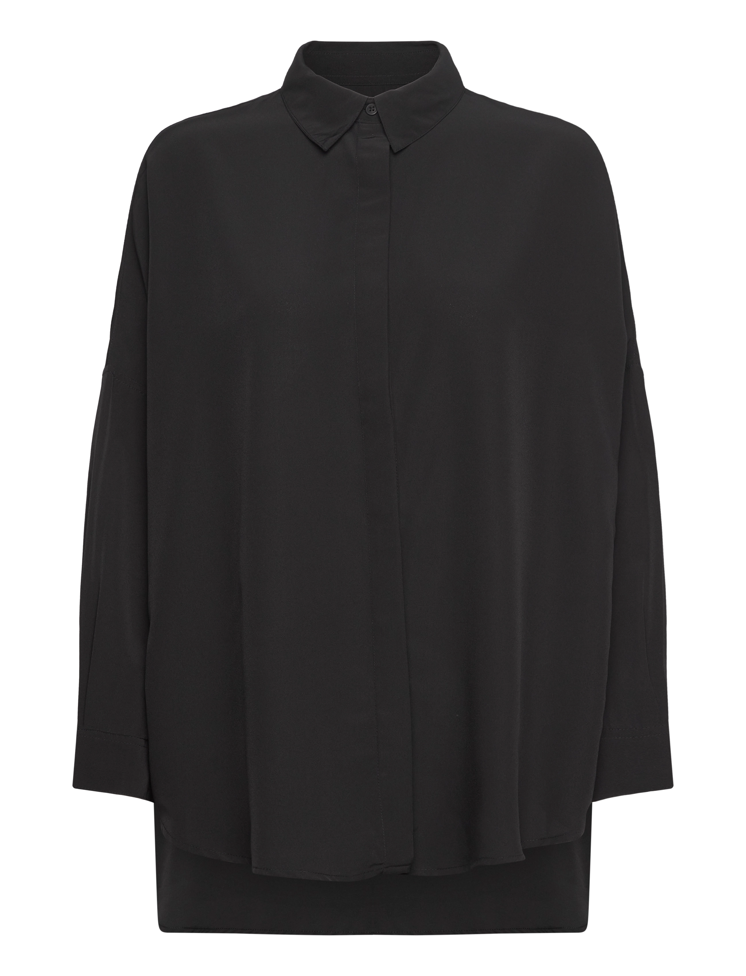French Connection CAPRINA CREPE LS BUTTON SHIRT - Skjorter - BLACK / black