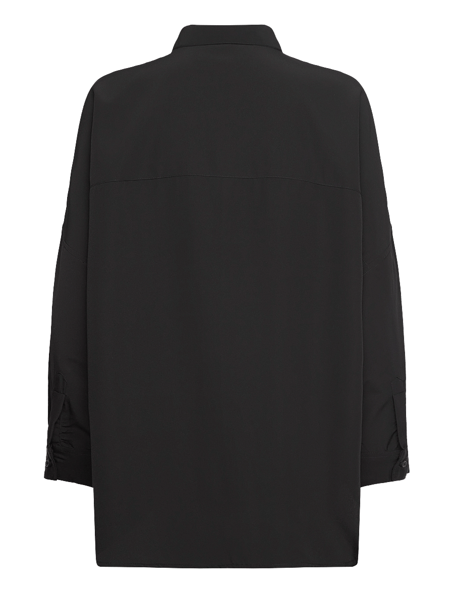 French Connection - CAPRINA CREPE LS BUTTON SHIRT - langärmlige hemden - black - 2
