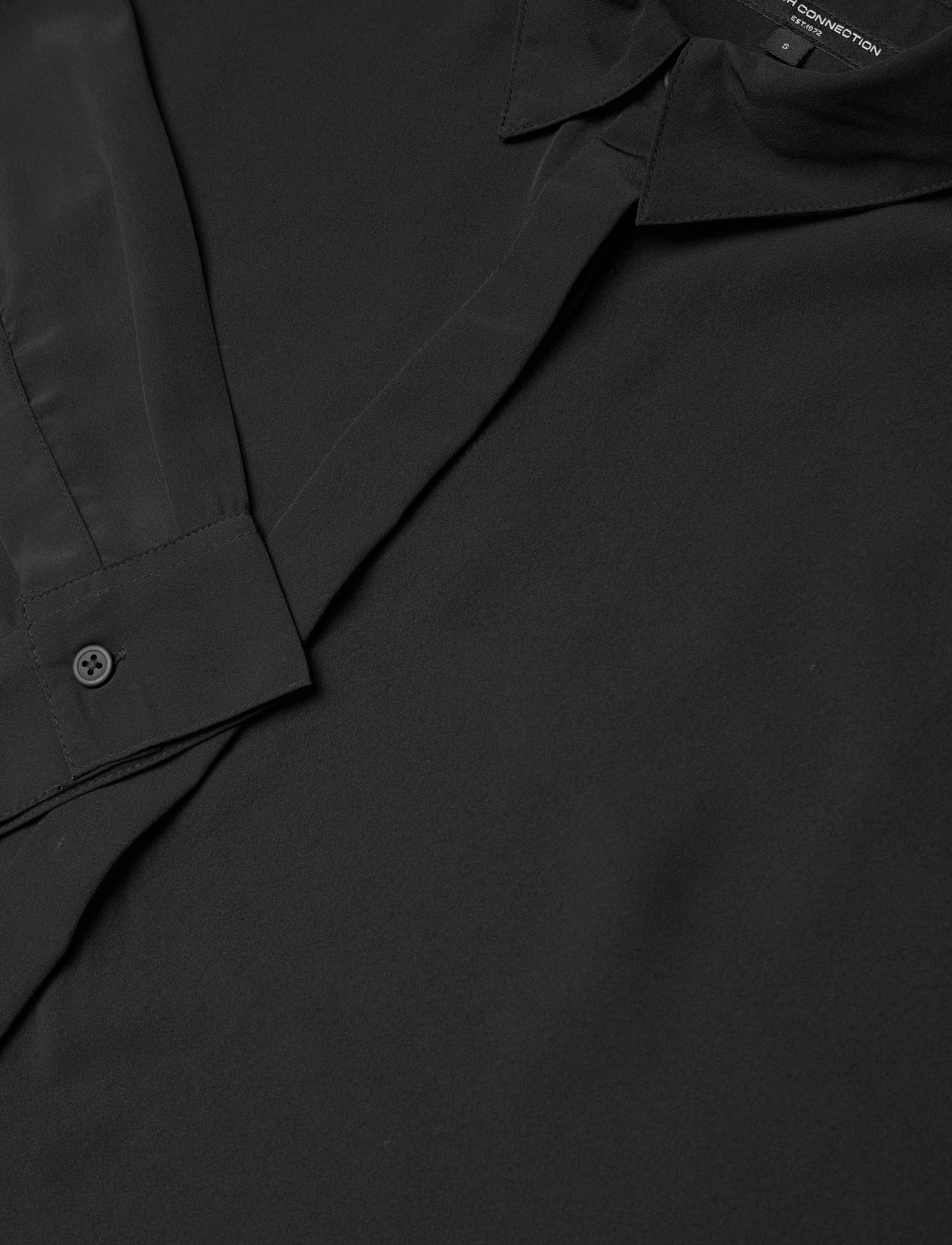 French Connection - CAPRINA CREPE LS BUTTON SHIRT - langærmede skjorter - black - 5
