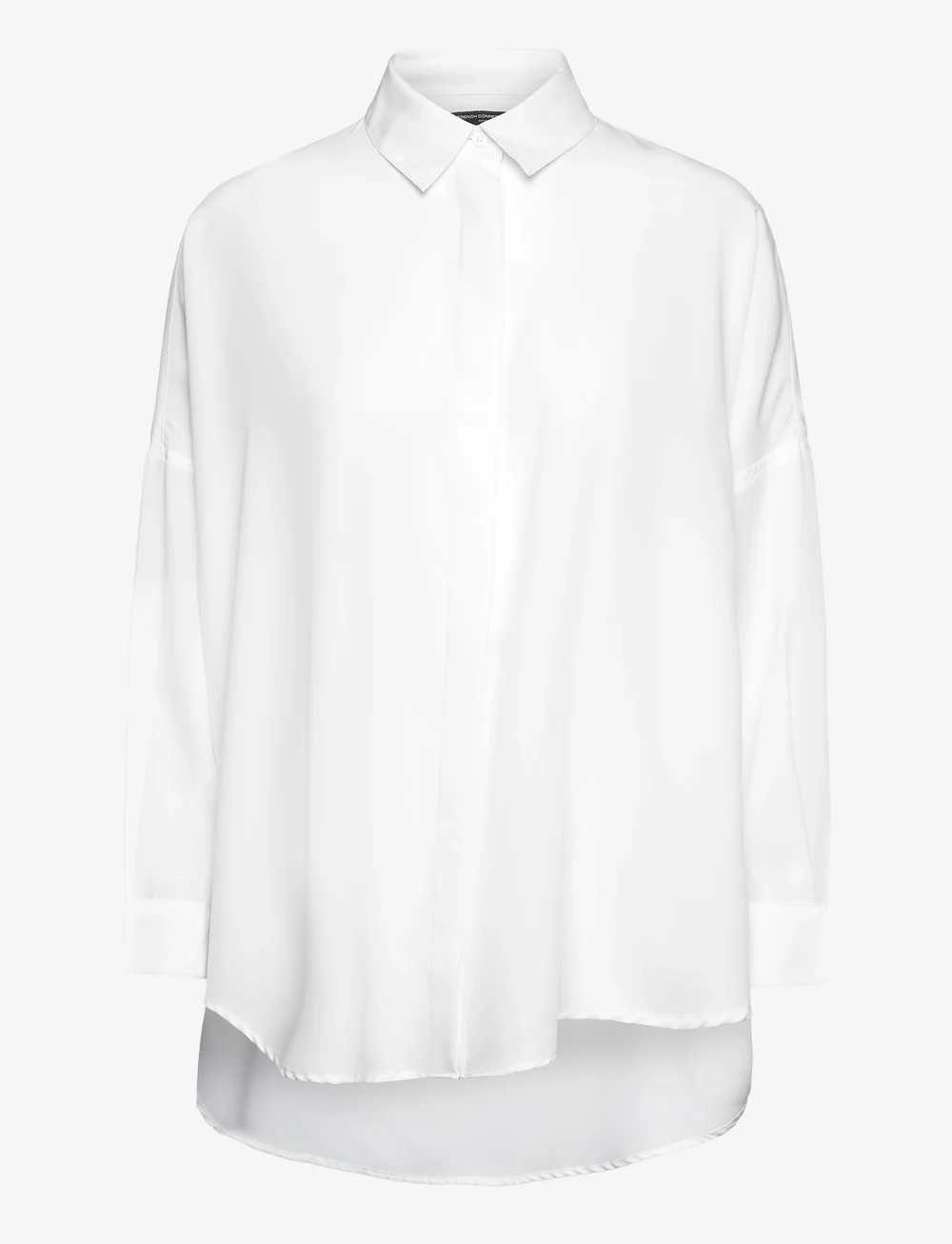 French Connection - CAPRINA CREPE LS BUTTON SHIRT - långärmade skjortor - winter white - 0