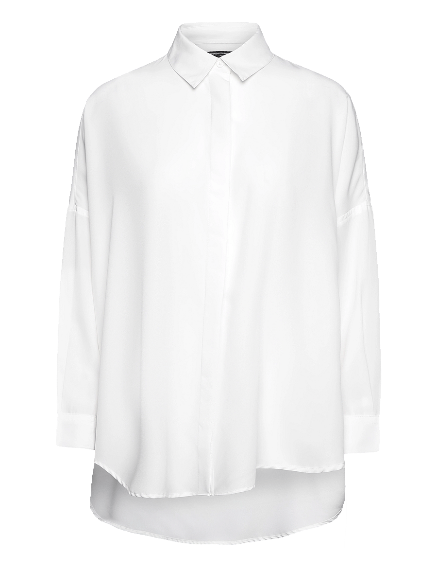 French Connection - CAPRINA CREPE LS BUTTON SHIRT - langärmlige hemden - winter white - 1