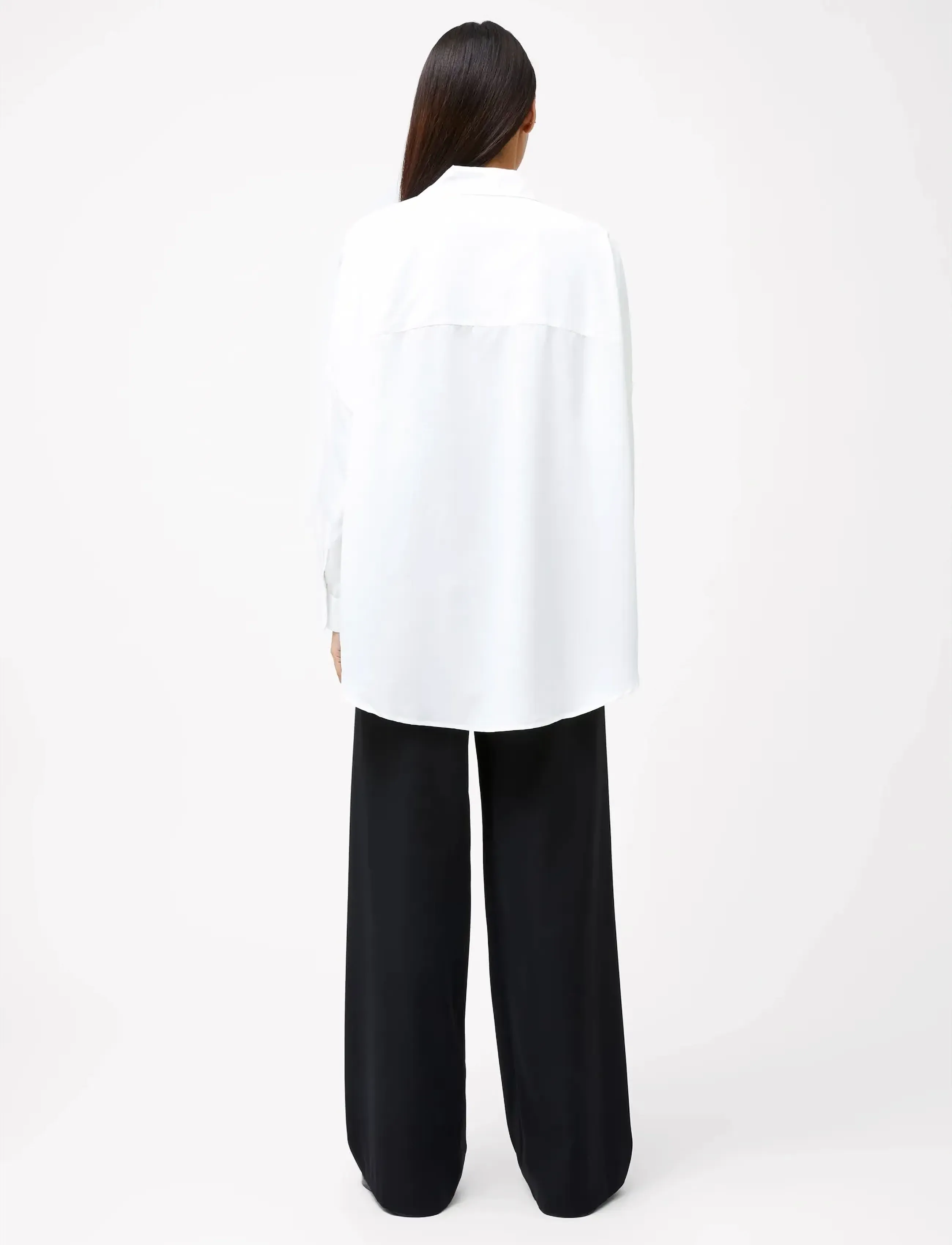 French Connection - CAPRINA CREPE LS BUTTON SHIRT - langærmede skjorter - winter white - 3